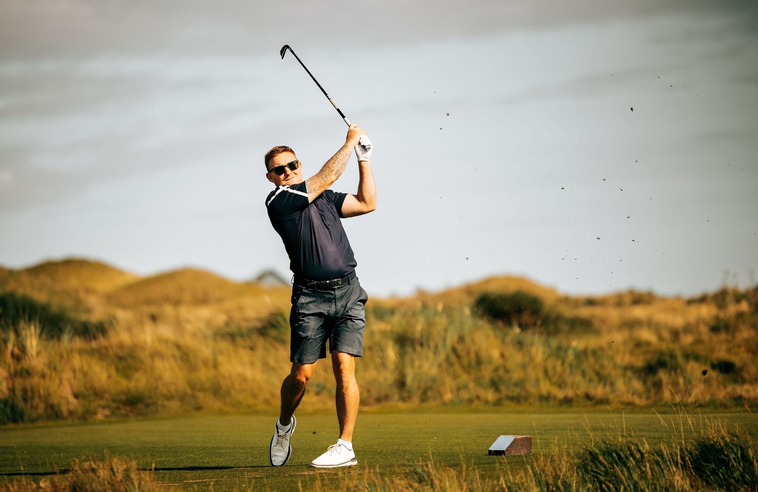 Ryan, founder Ryan Caven Golf, played a big shot at Dumbarnie Links.