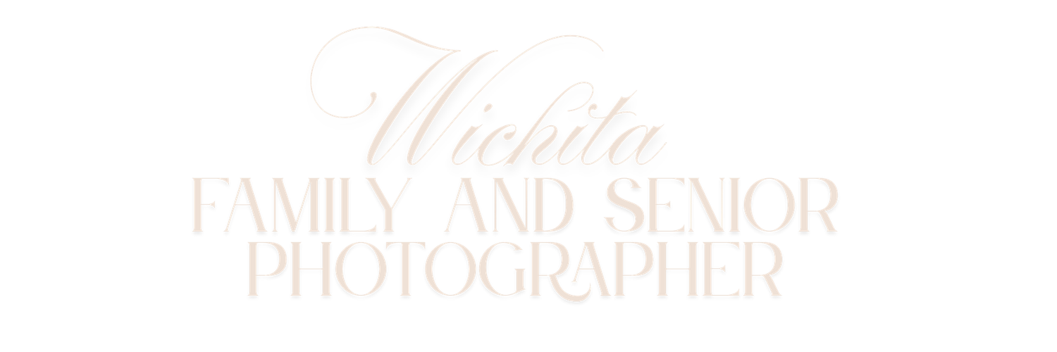 Wichita Family and Senior Photographer logo in light neutral tones.