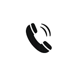 Black phone icon with sound waves symbolizing calling, communication, and contact support.