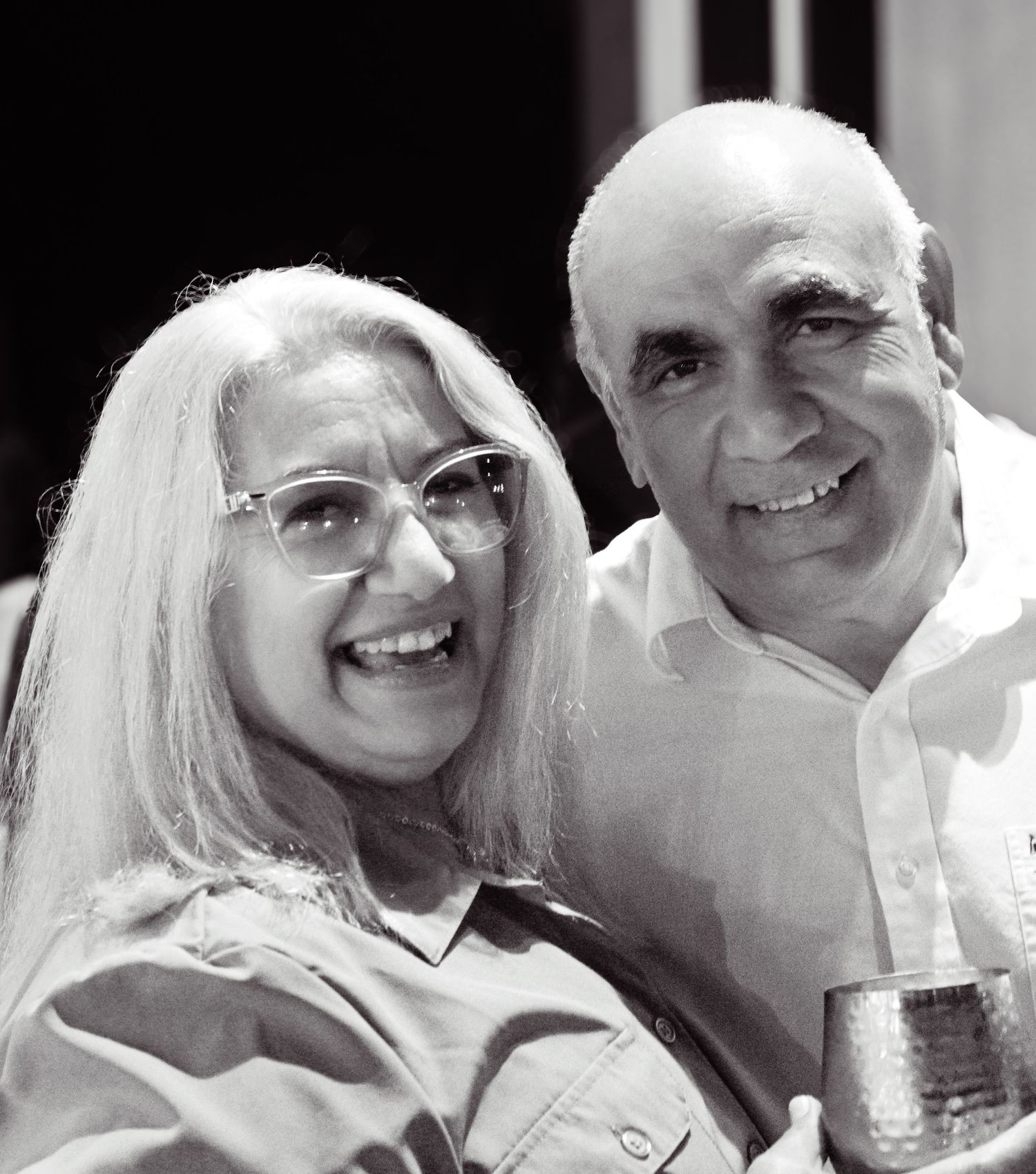 candid b&w photograph portrait