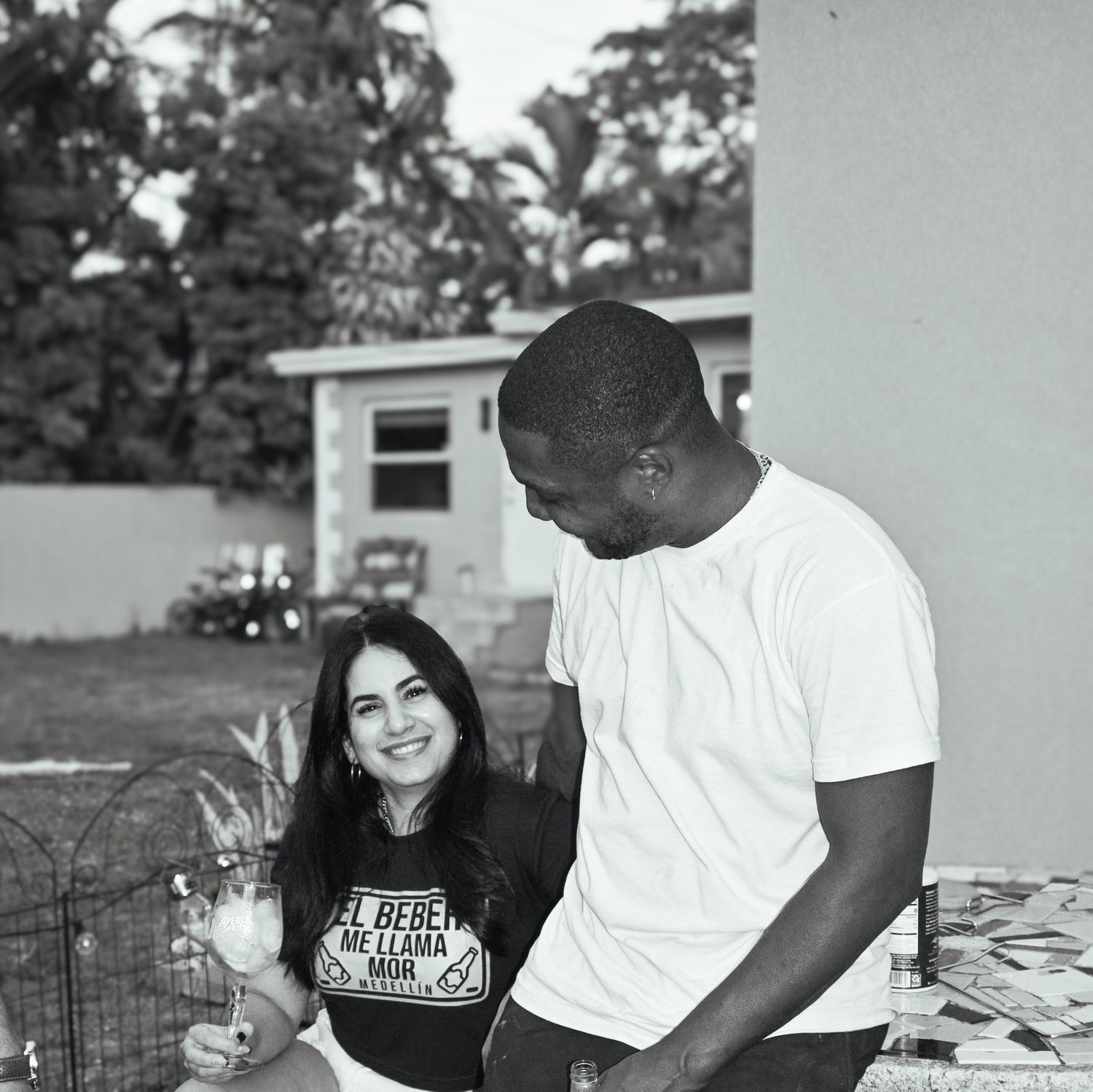 candid b&w image