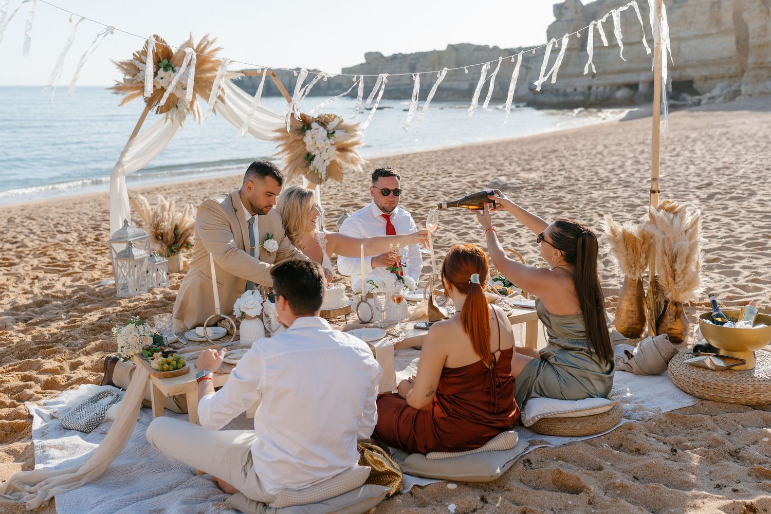 Intimate beach ceremony Algarve