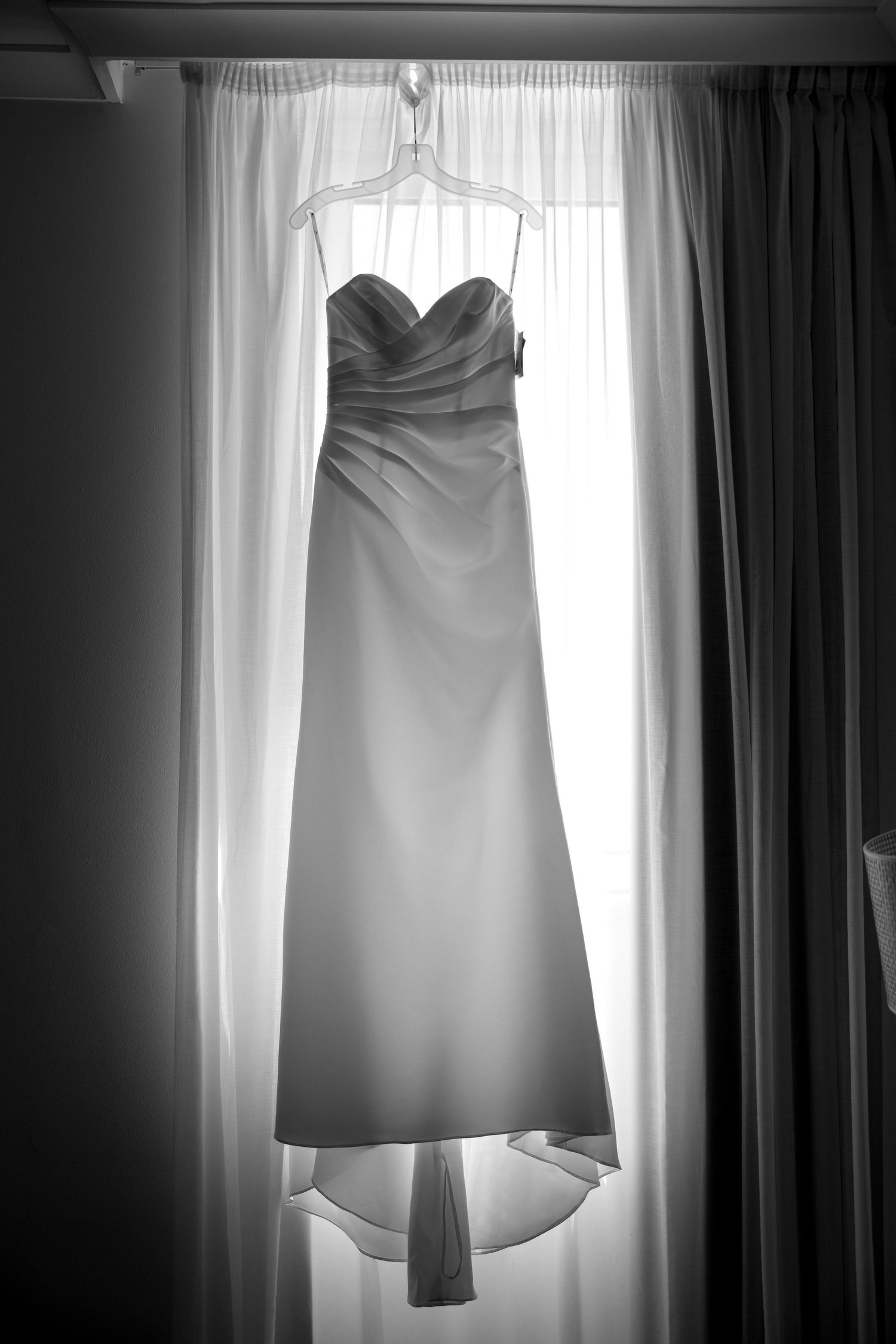 Wedding dress of the bride during a wedding in Portugal