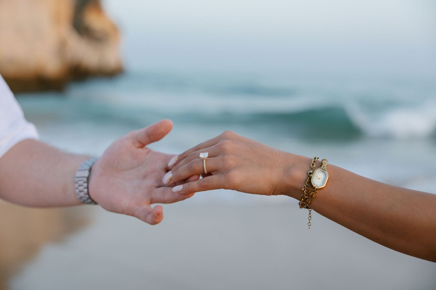 Candid couple photoshoot on the beach in the Algarve, Portugal