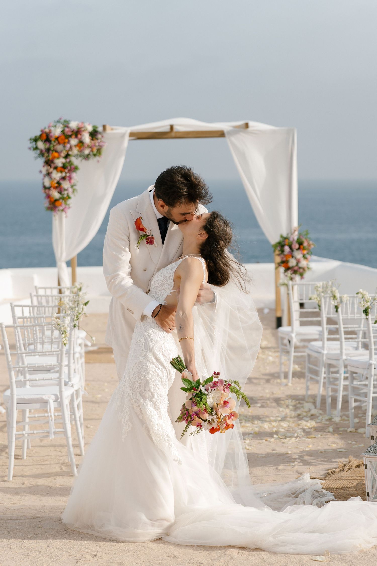 First kiss at Nossa Senhora in Porches
