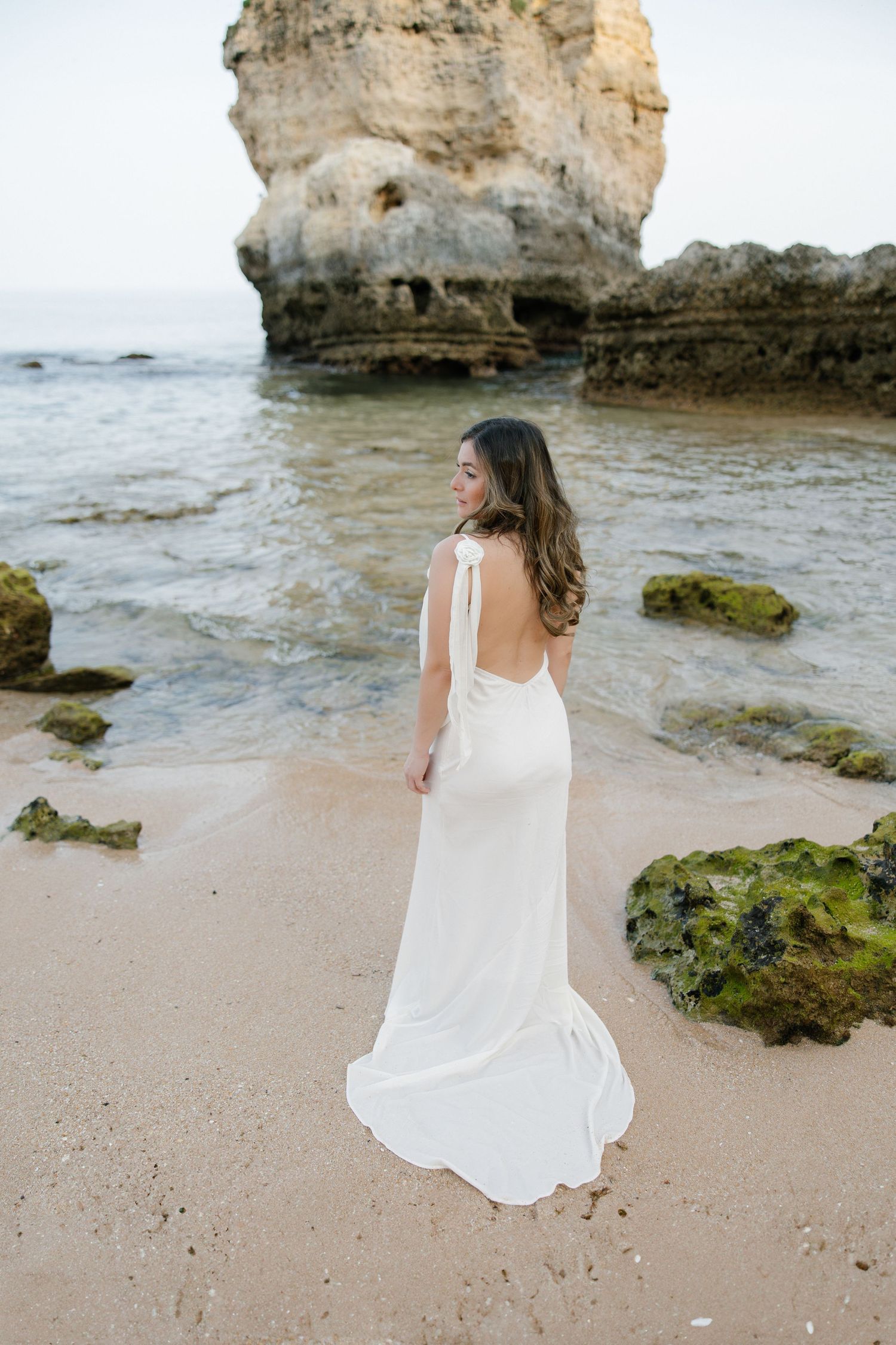 Engagement photographer in Algarve, Portugal capturing romantic beach moments