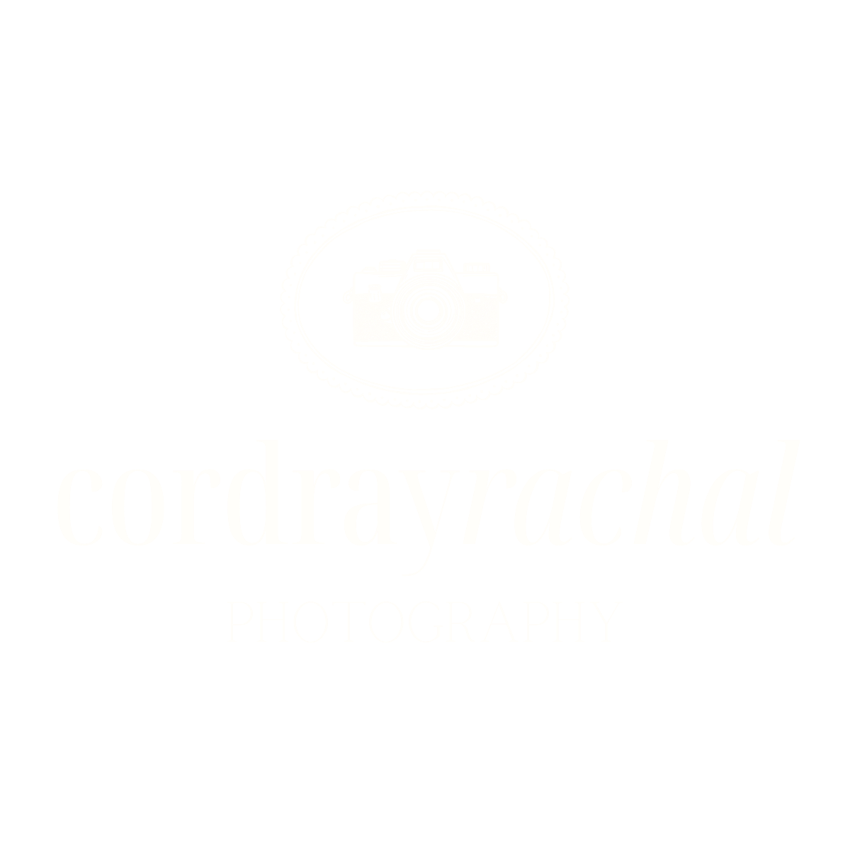 Minimalist white logo design featuring a crown symbol above bold text on a clean white background.
