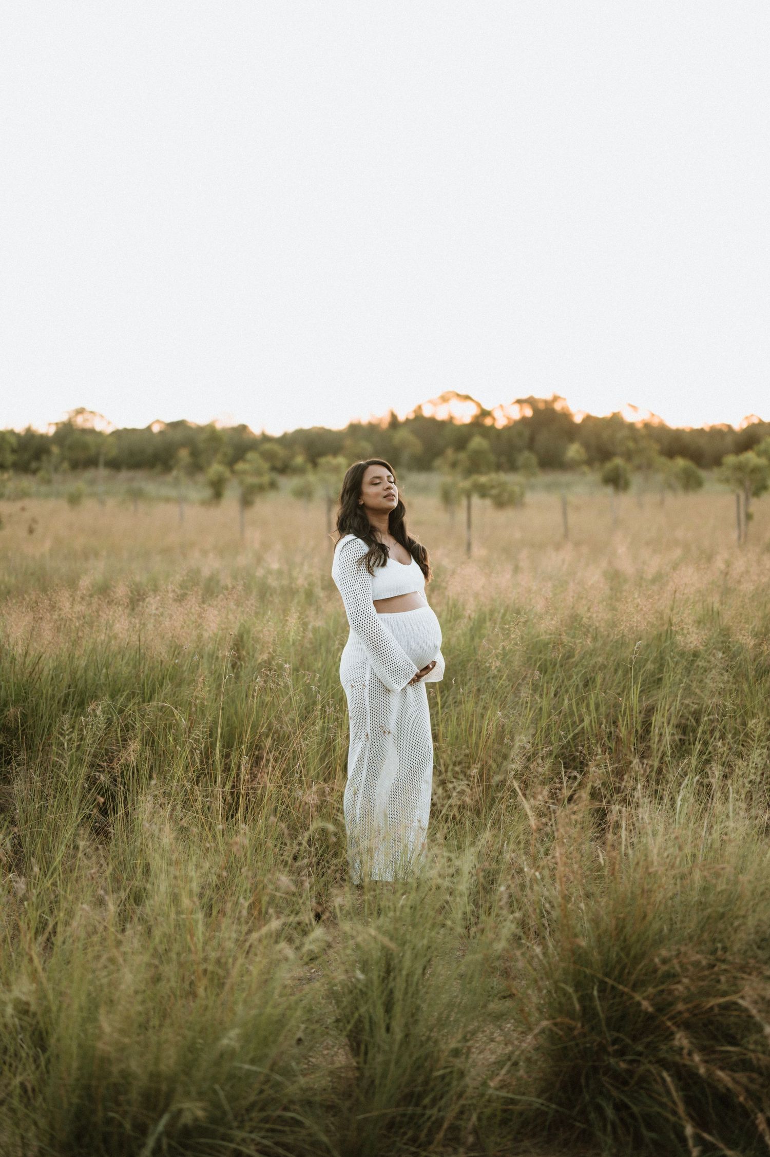 Penrith maternity session outdoors at sunset