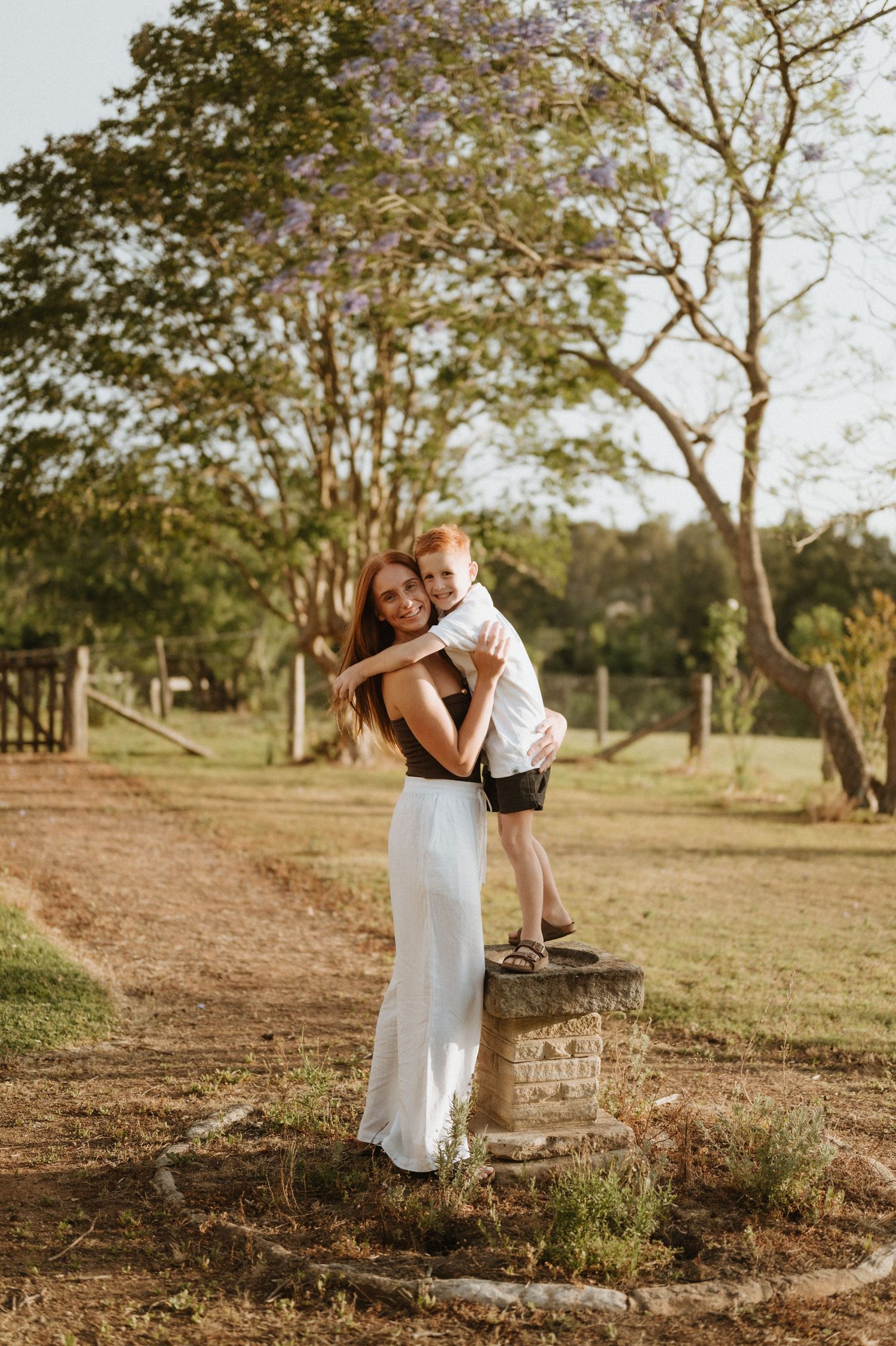 Hawkesbury family session outdoors at sunset