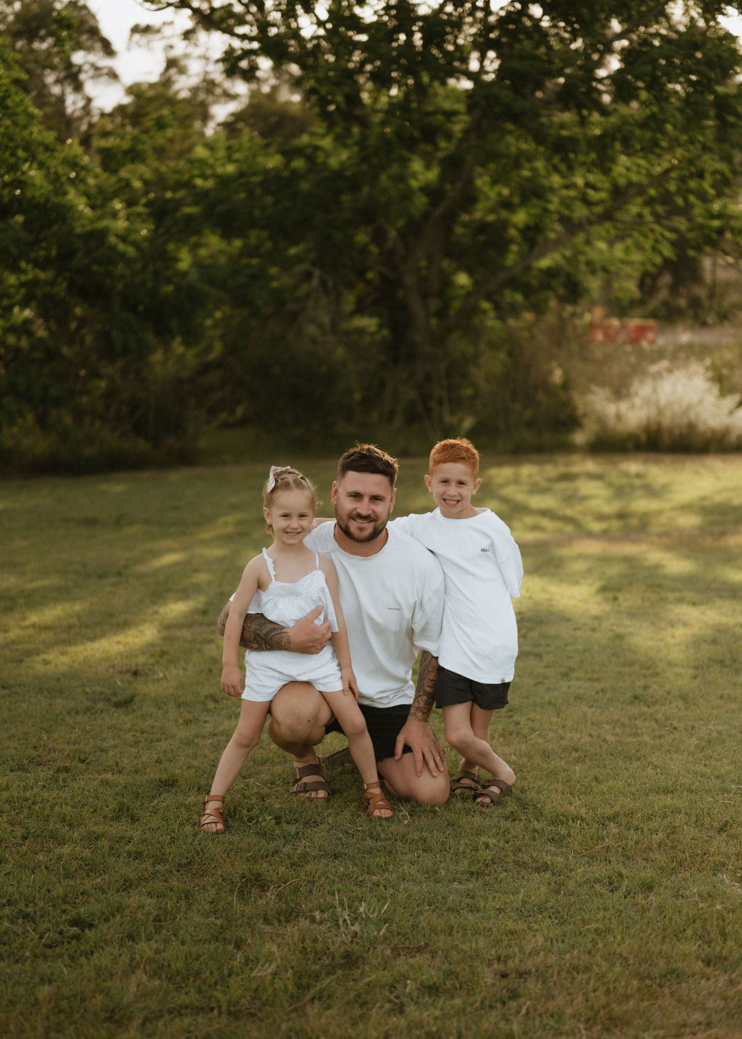 Hawkesbury family session outdoors at sunset