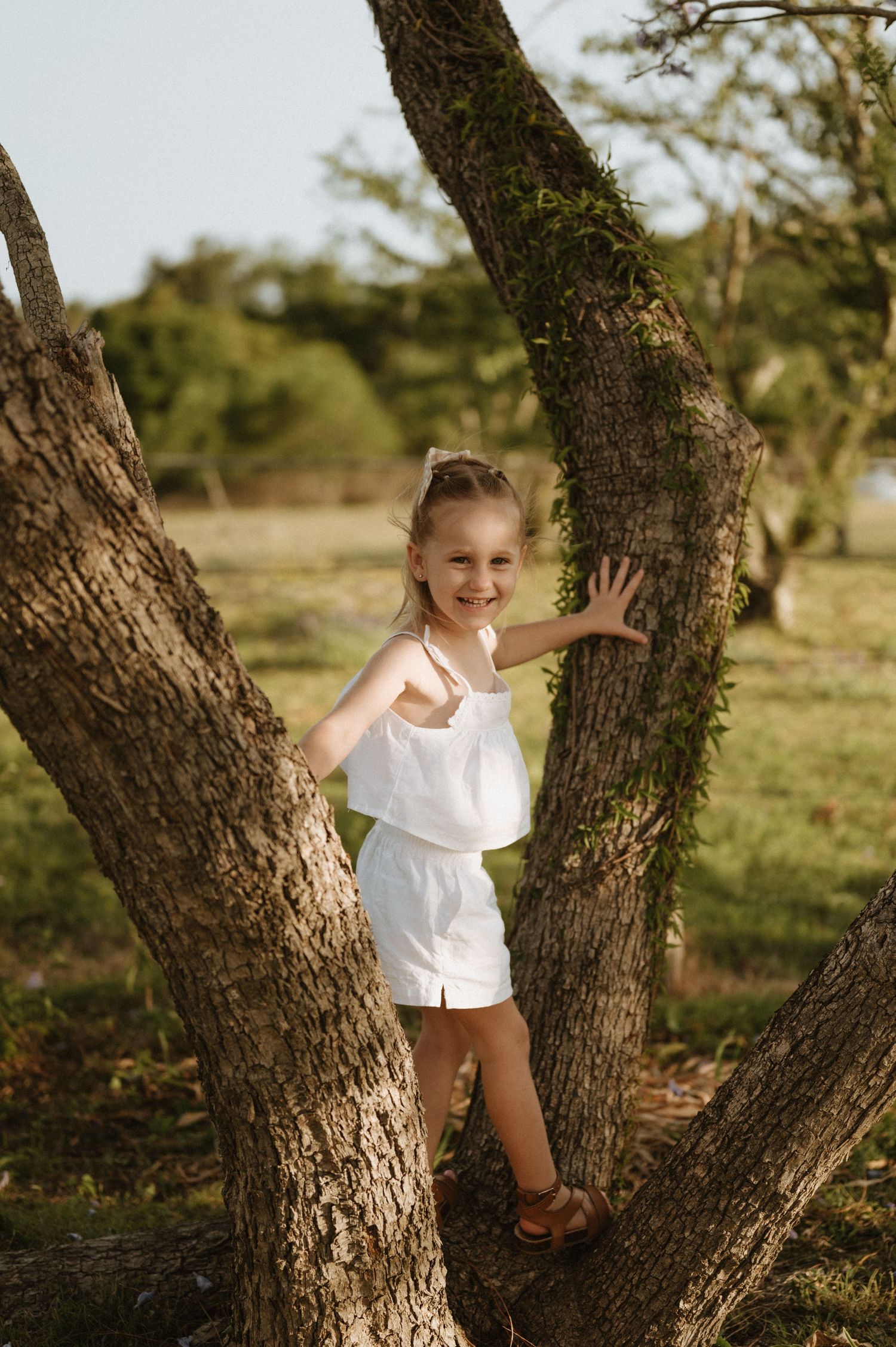 Hawkesbury family session outdoors at sunset