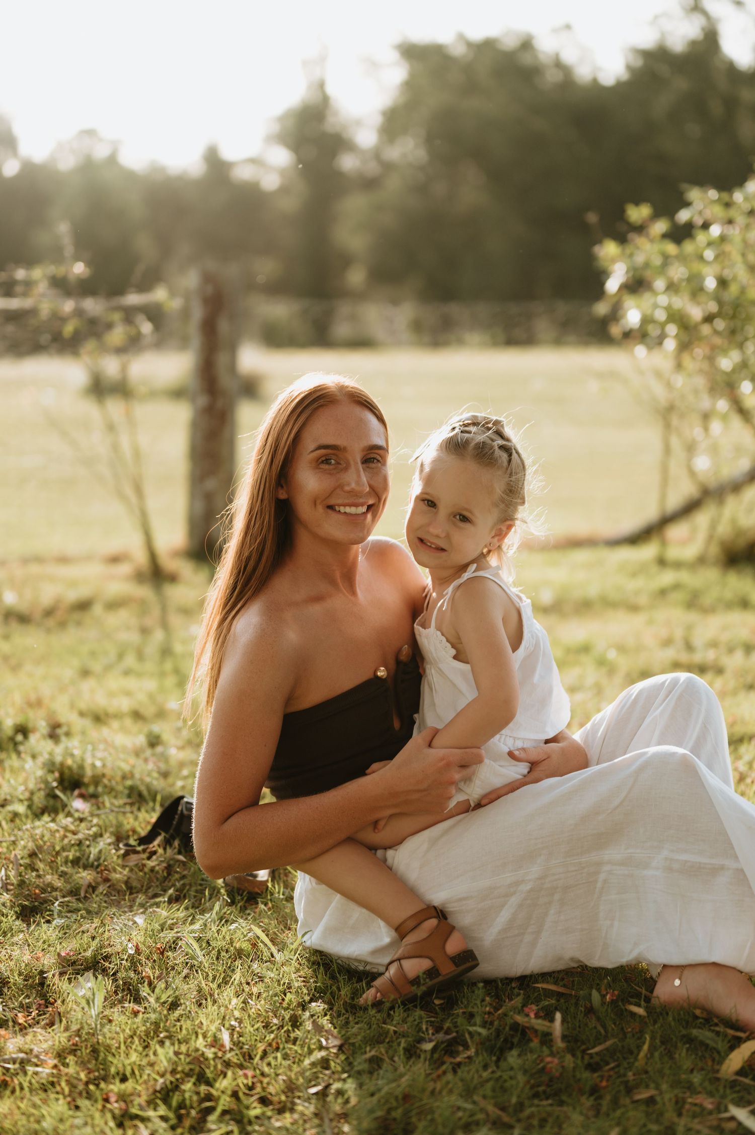 Hawkesbury family session outdoors at sunset