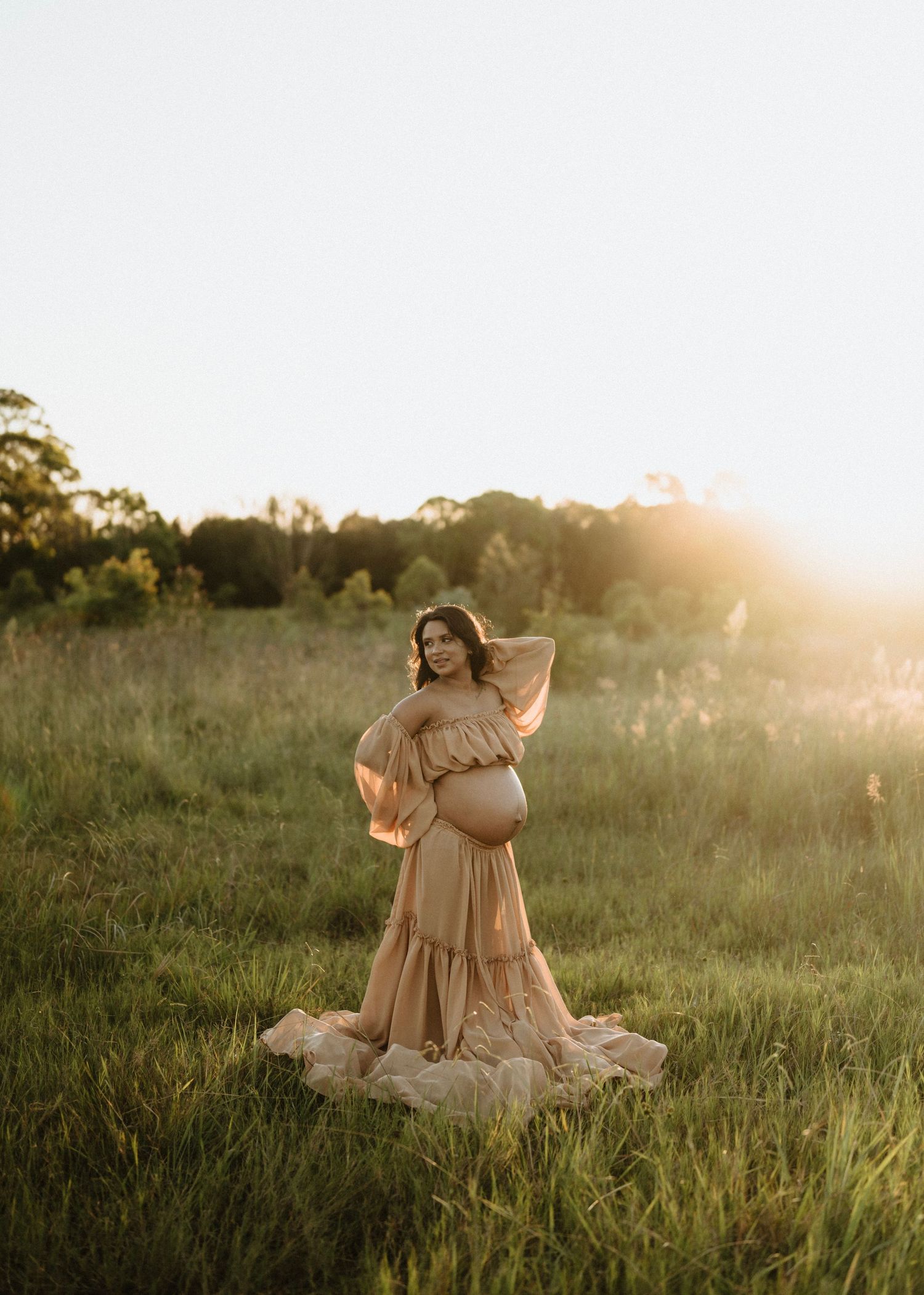 Penrith maternity session outdoors at sunset