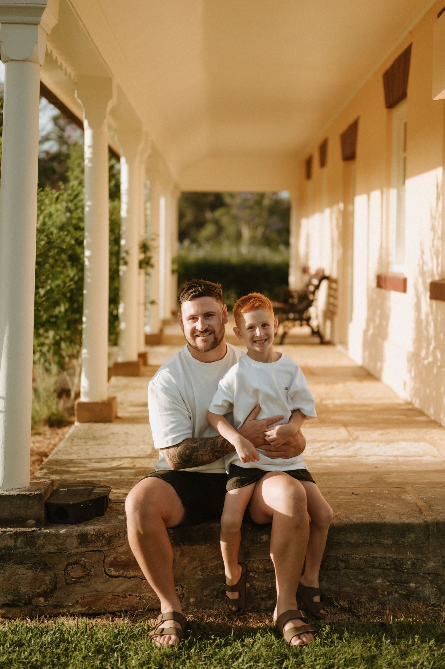 Hawkesbury family session outdoors at sunset