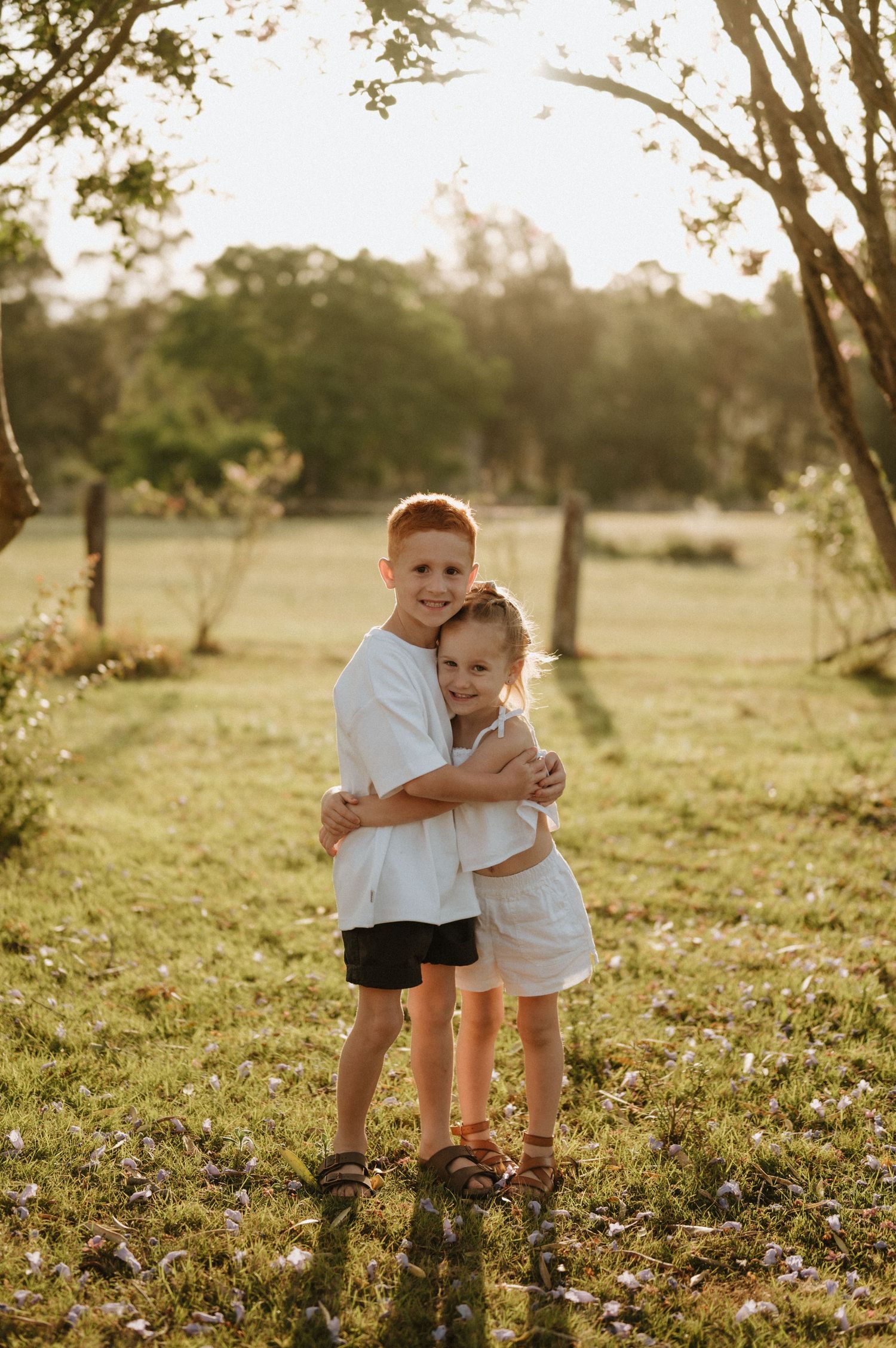 Hawkesbury family session outdoors at sunset