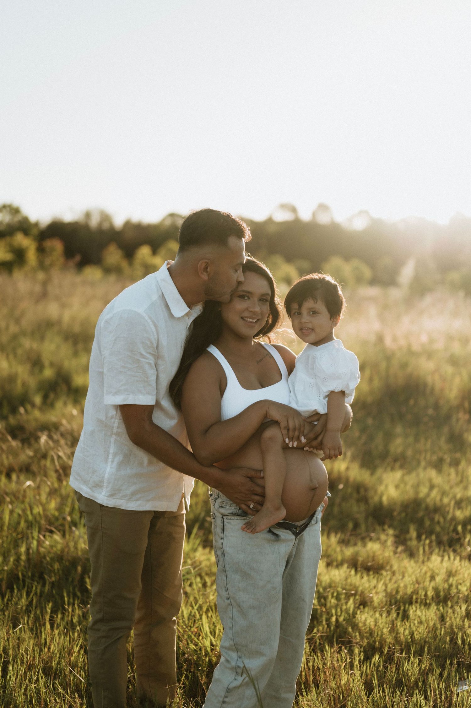 Penrith maternity session outdoors at sunset