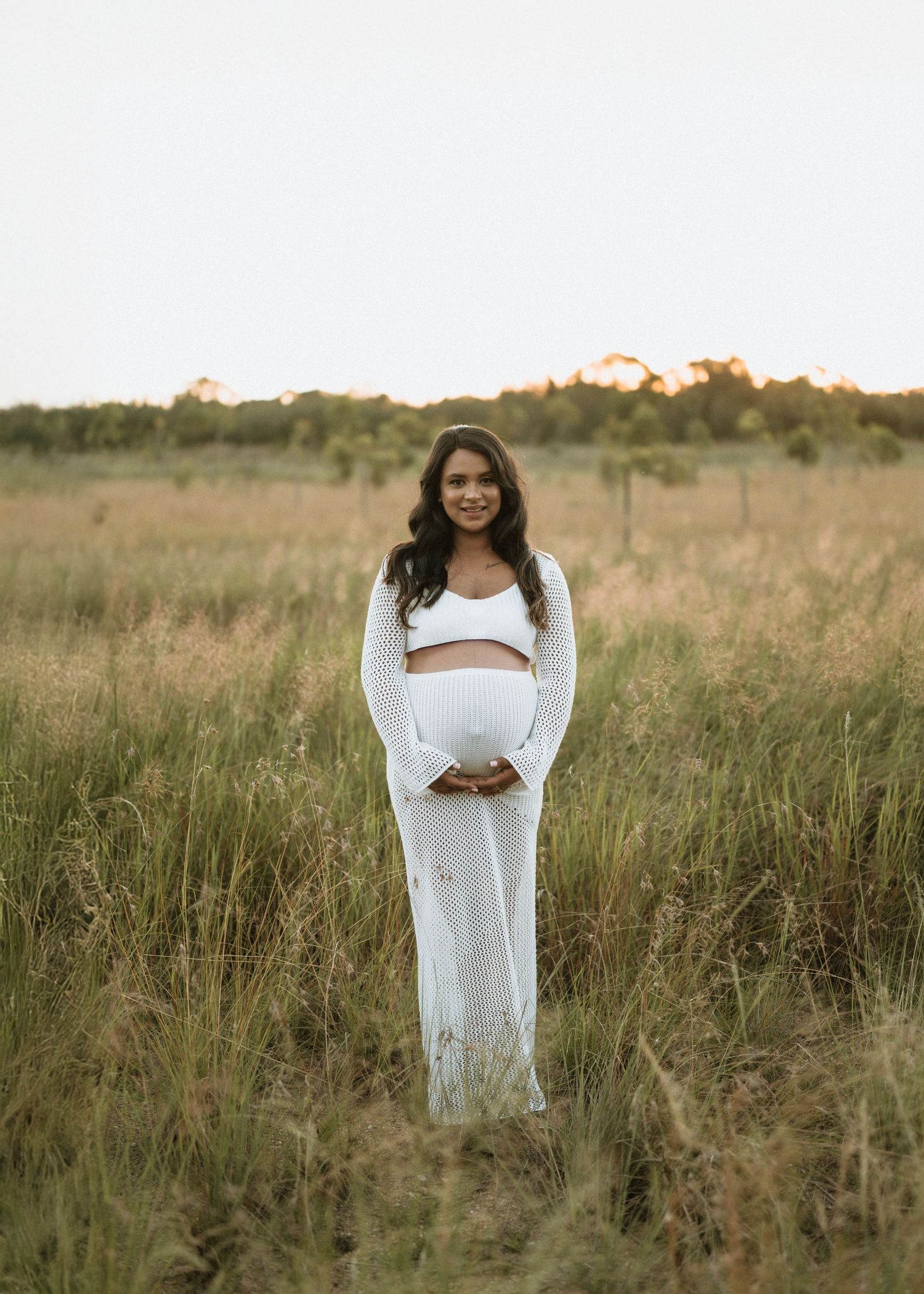 Penrith maternity session outdoors at sunset