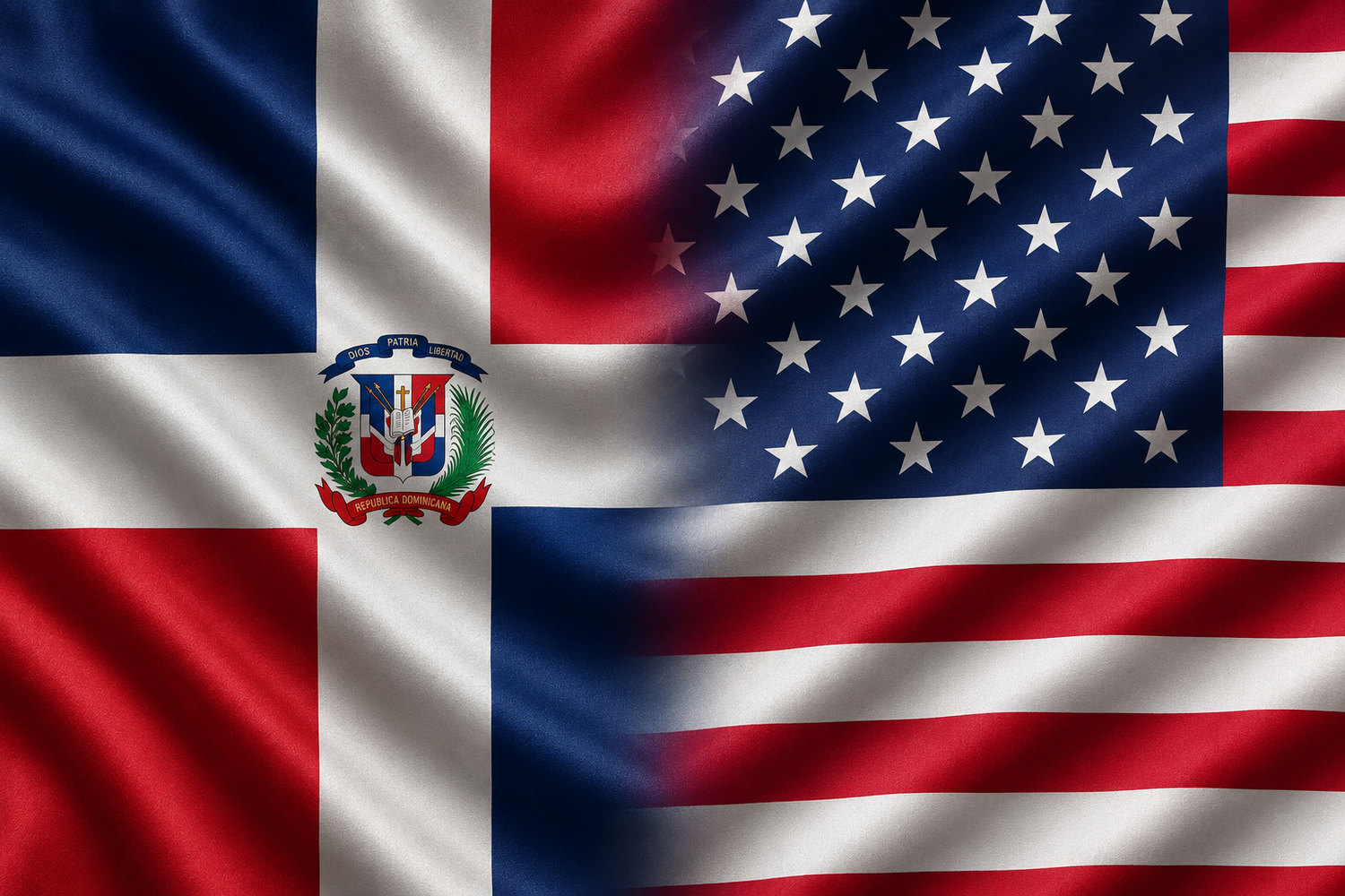 Dominican republic haiti flag