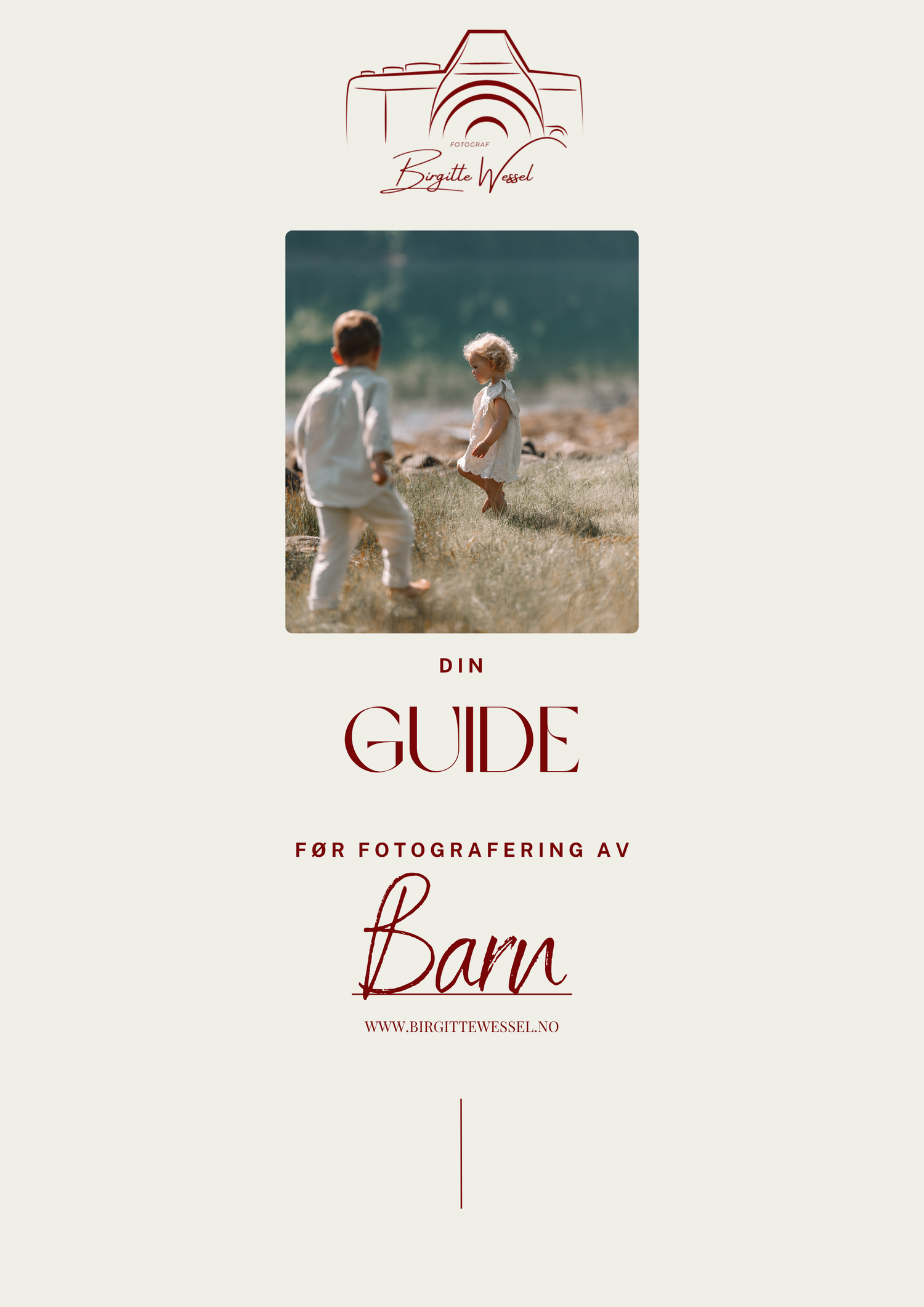 Norwegian photography guide cover for children photoshoots by Brigitte Wessel with kids in field.