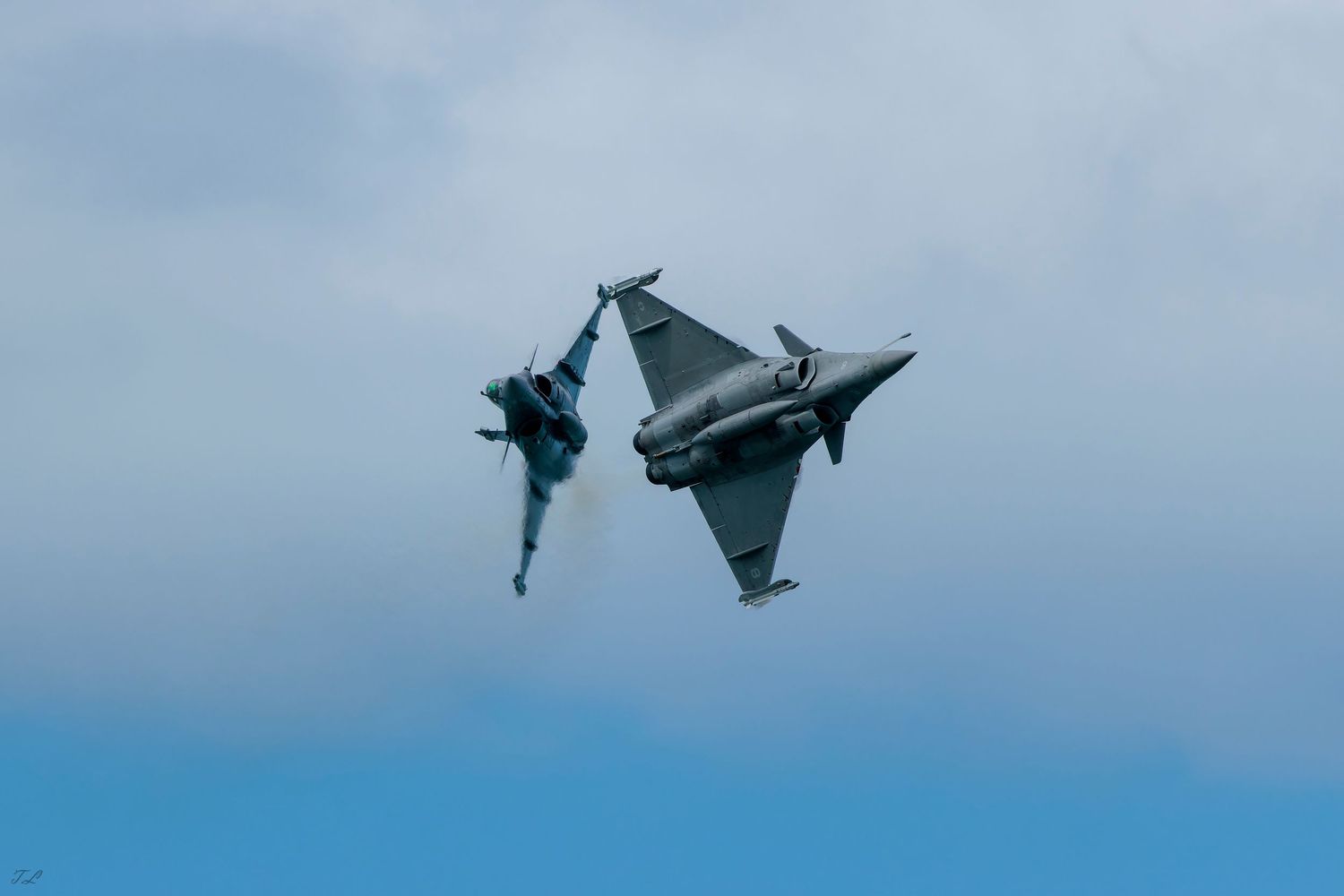 Séparation graphique de deux rafales