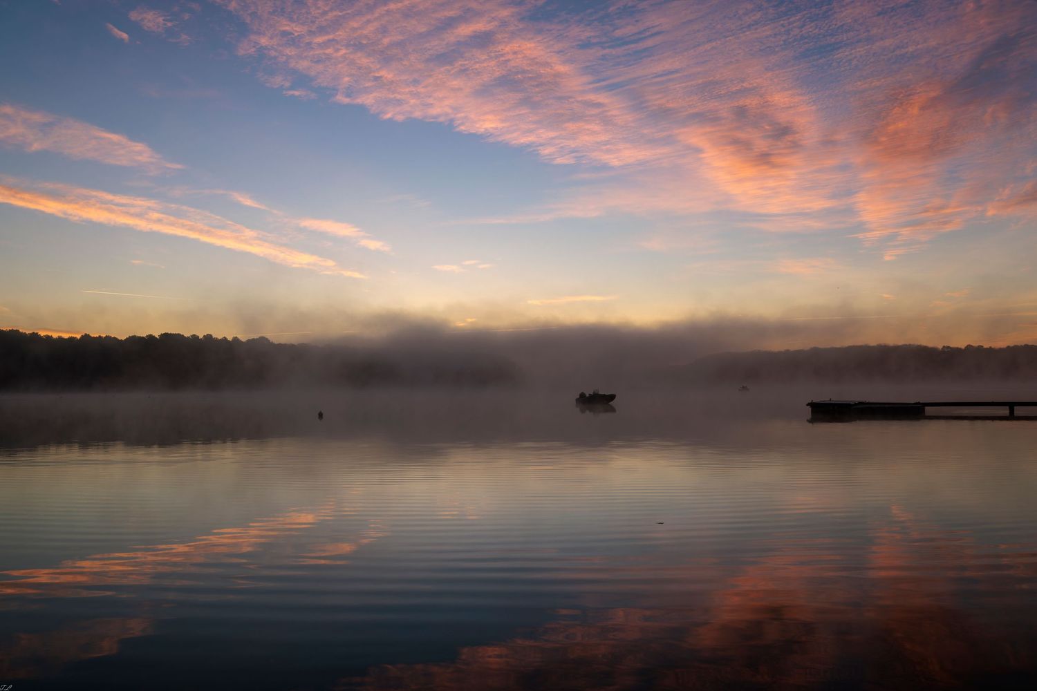 Levé de soleil lac