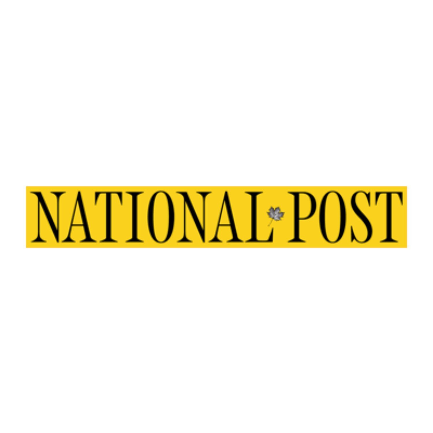 National Post newspaper logo displayed in bold black text on a bright yellow background.
