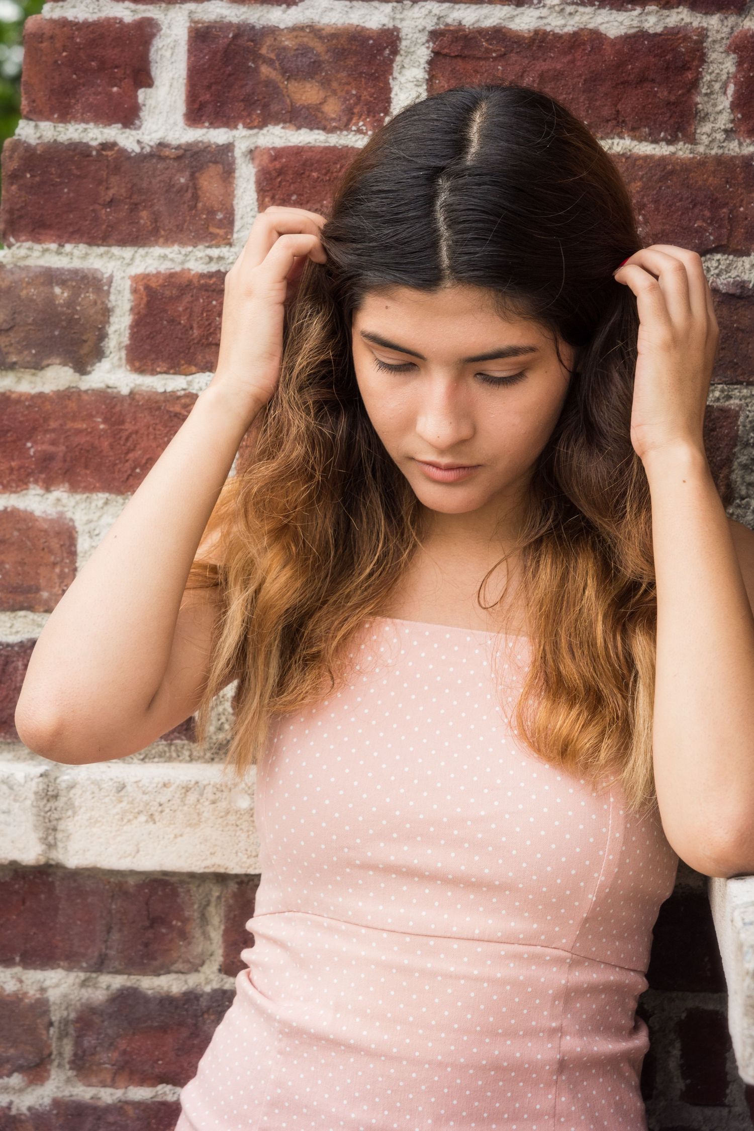 senior girl portrait during golden hour