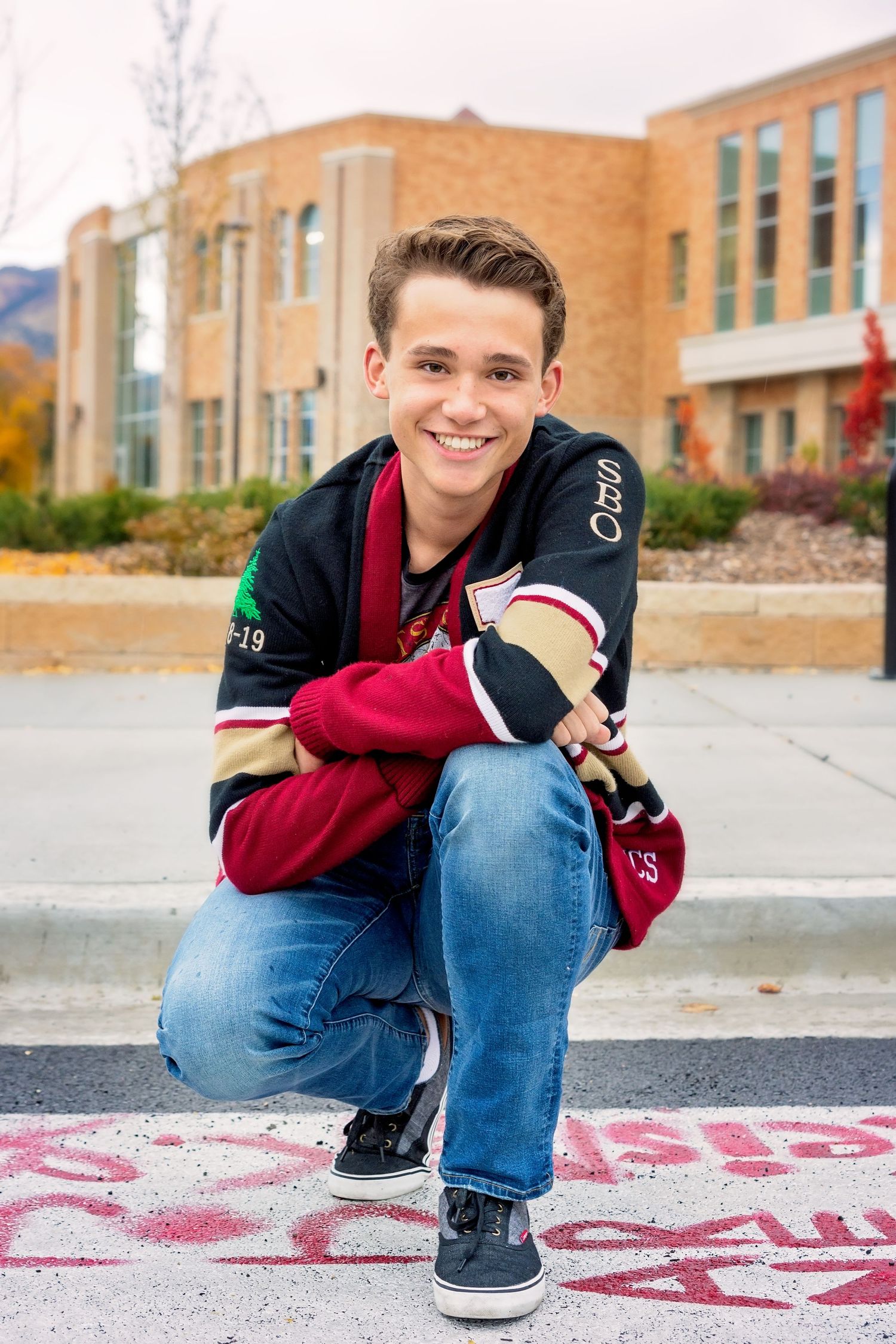 high school senior portrait outdoors