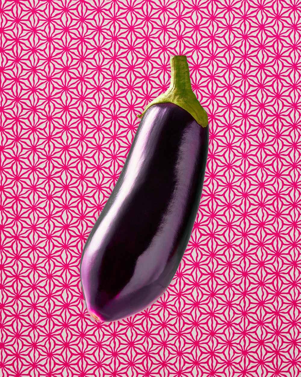 Aubergine portrait - creative fruit and vegetable photography London - Nancy Anne - commercial still life food photographer