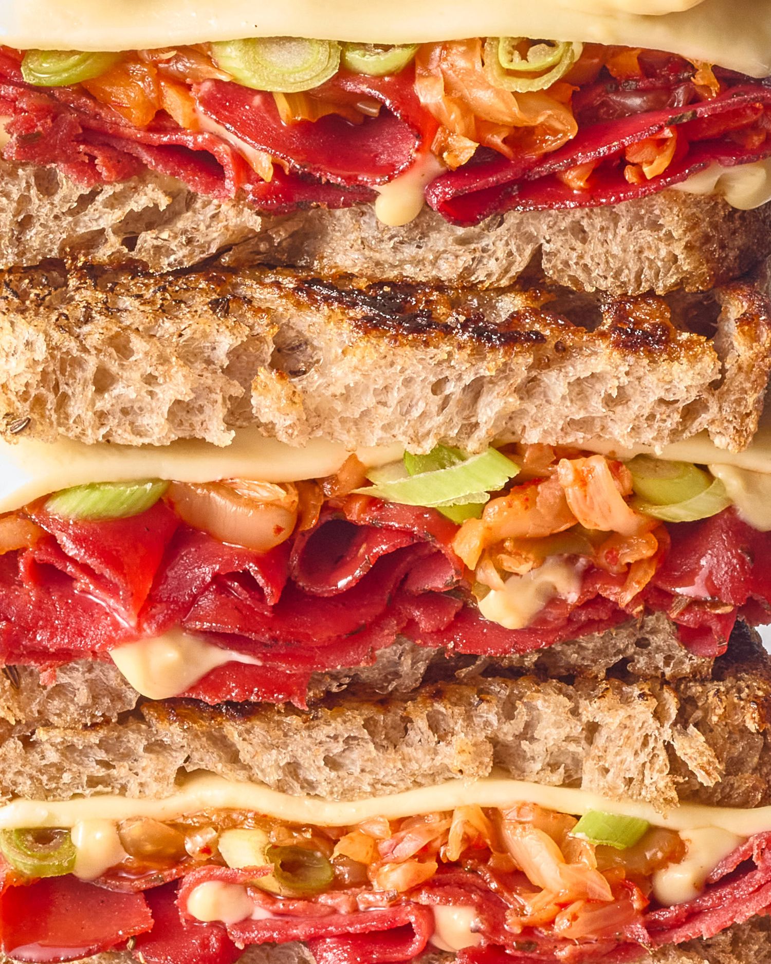 Plant-based pastrami sandwich - vegan sandwich product photography - Squeaky Bean - Nancy Anne - food and drink photographer London