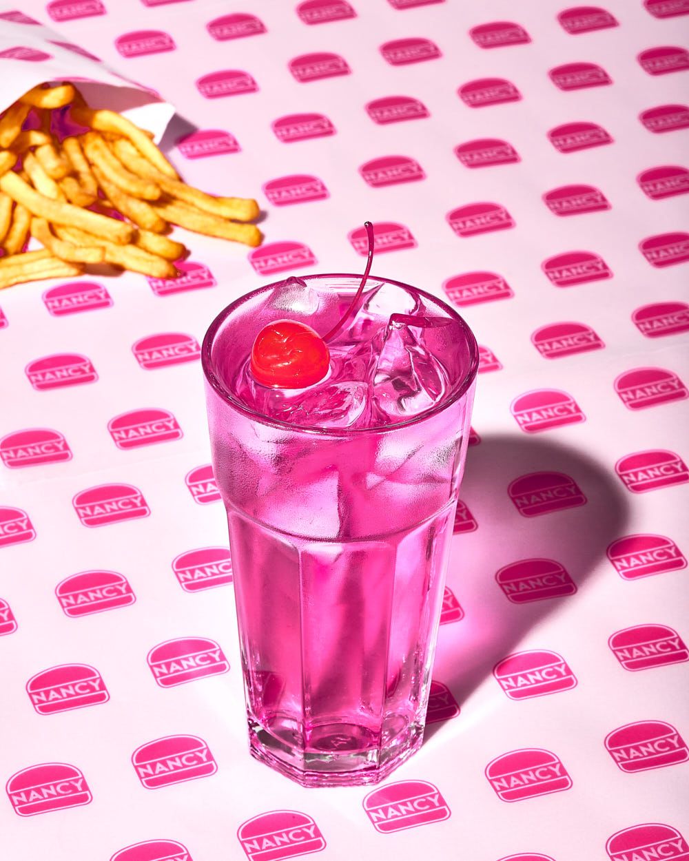 Nineties nostalgia fast food photography - dragon fruit refresher