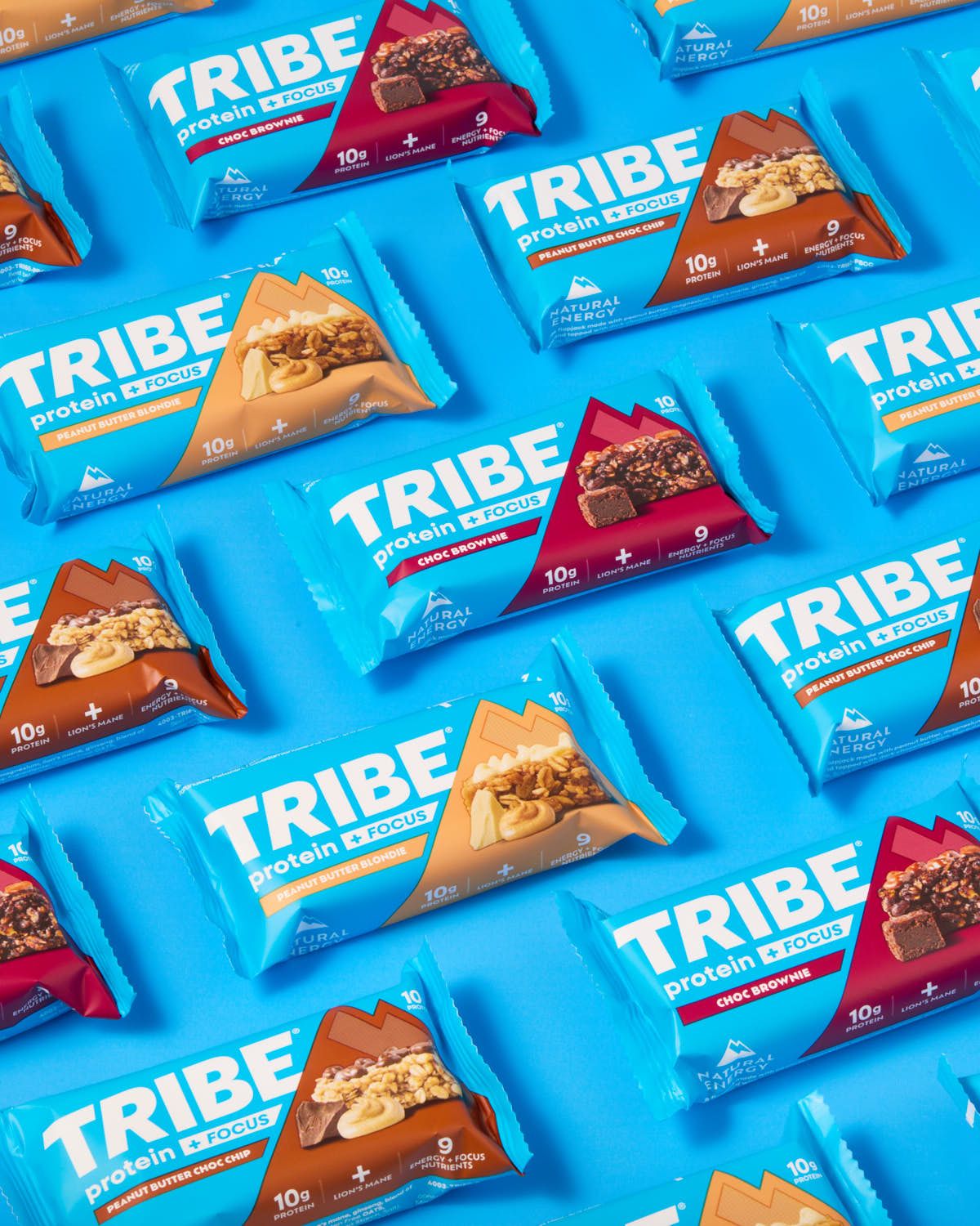 TRIBE protein energy bars product photography - food photography - Nancy Anne - product photographer London