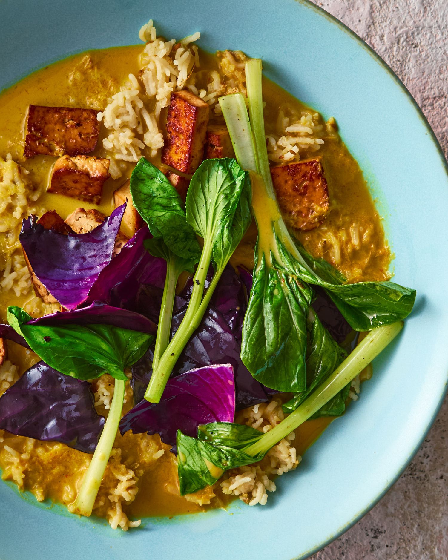 Thai yellow curry with tofu and vegetables - food photography - Nancy Anne - food and drink photographer London