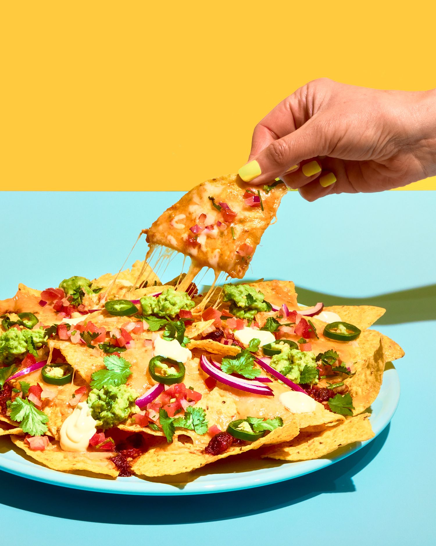 Cheese nachos food photography - food and drink photography - Nancy Anne - creative commercial food photographer