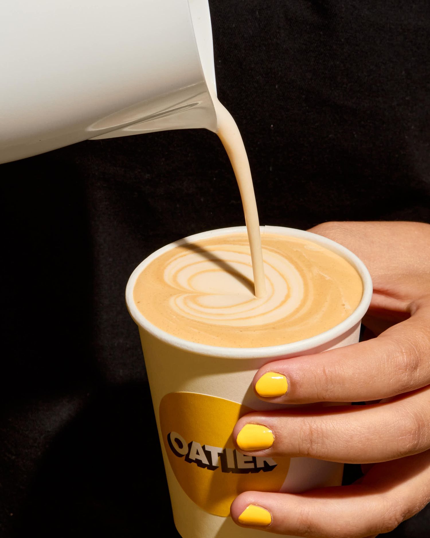 Oatier oat milk product photography - drink brand photography - Nancy Anne - energetic, dynamic product photographer - plant-based photos