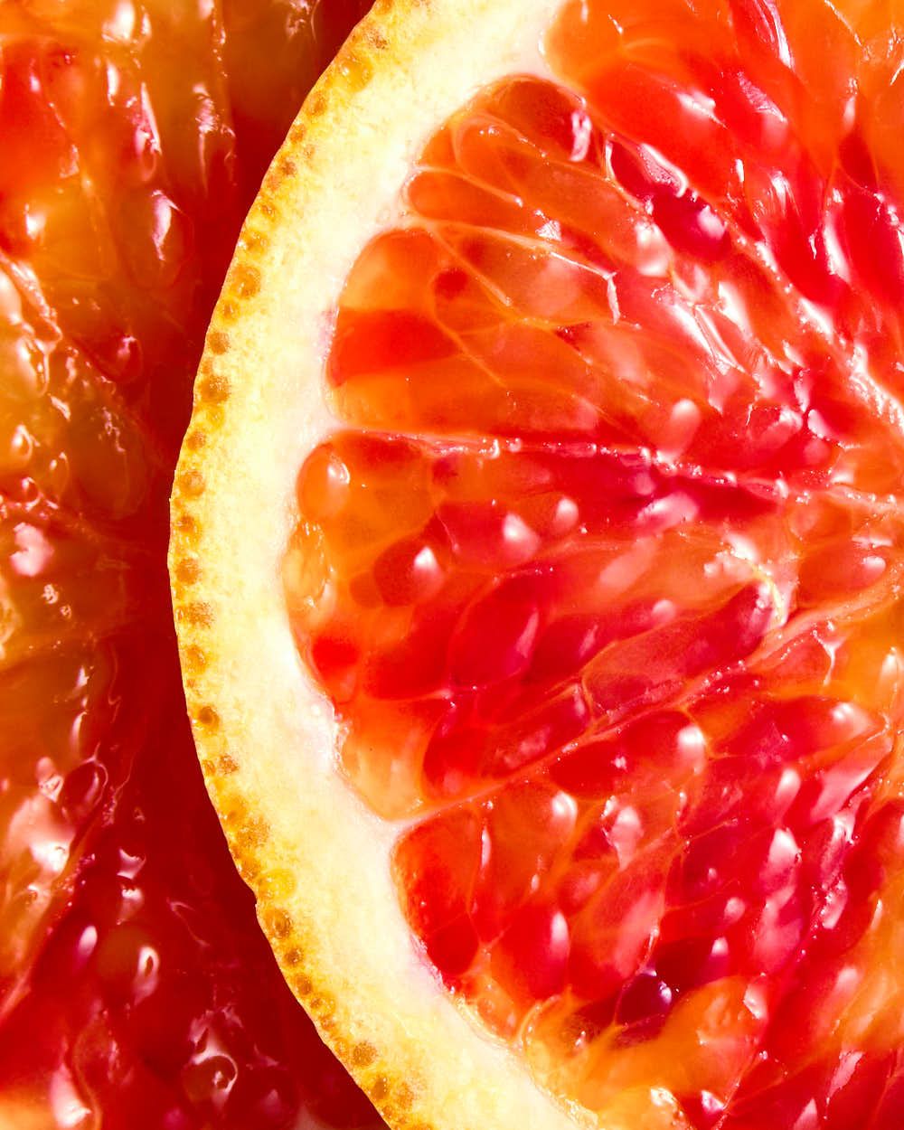 Blood orange macro food photography - creative fruit photography - Nancy Anne - colourful food and drink photographer