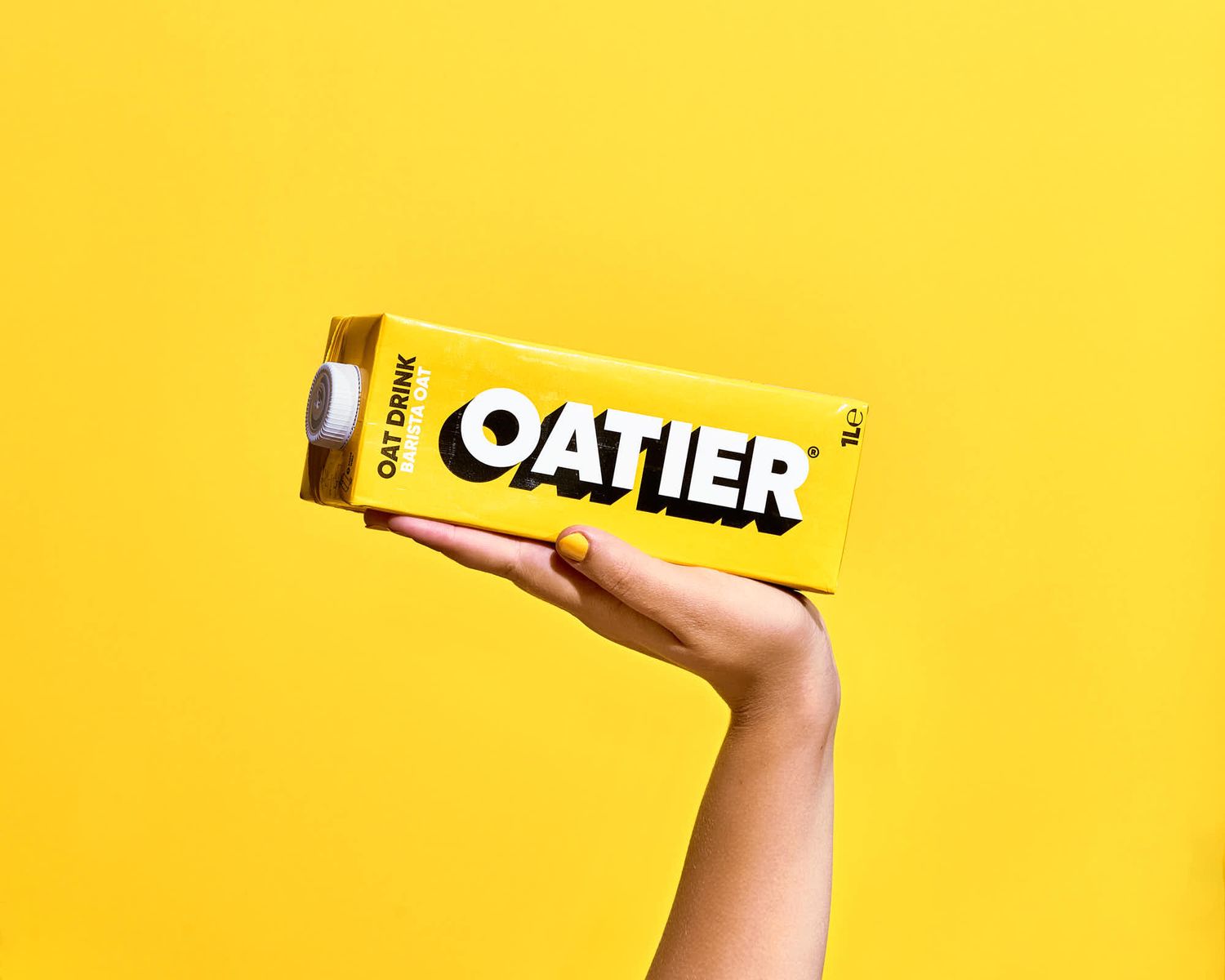 Oatier oat milk product photography - drink brand photography - Nancy Anne - energetic, dynamic product photographer - plant-based photos
