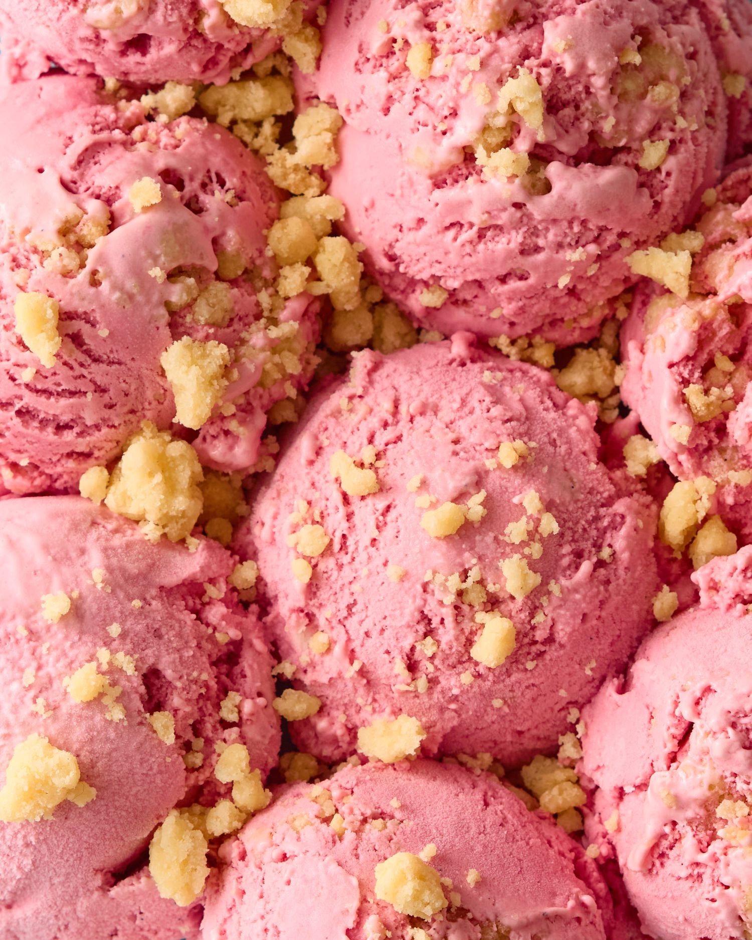Strawberry ice cream macro photography - sweet food photography - Nancy Anne - food and drink photographer London