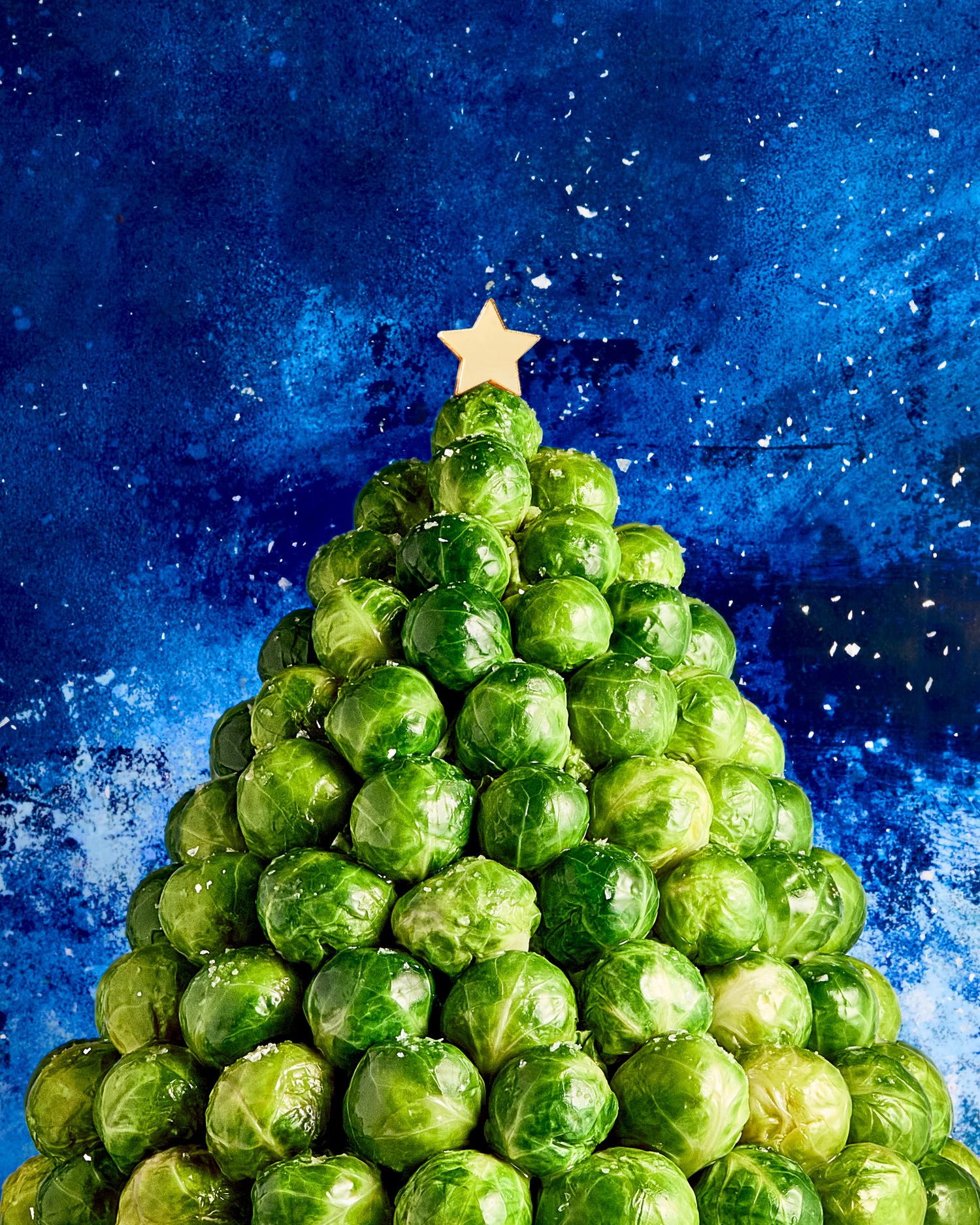 Brussels sprouts Christmas tree food photography - food and drink photography - Nancy Anne - creative commercial food photographer
