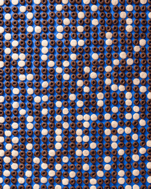 Creative, graphic breakfast cereal photography - Oreo Os cereal gif