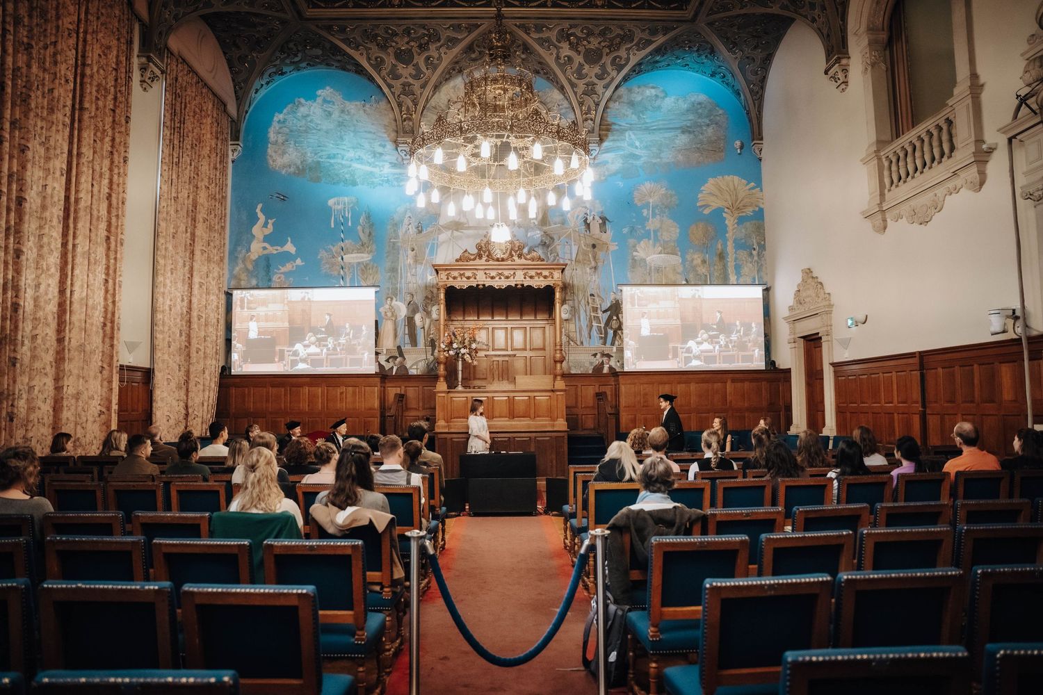 PhD candidate receiving the dimploma