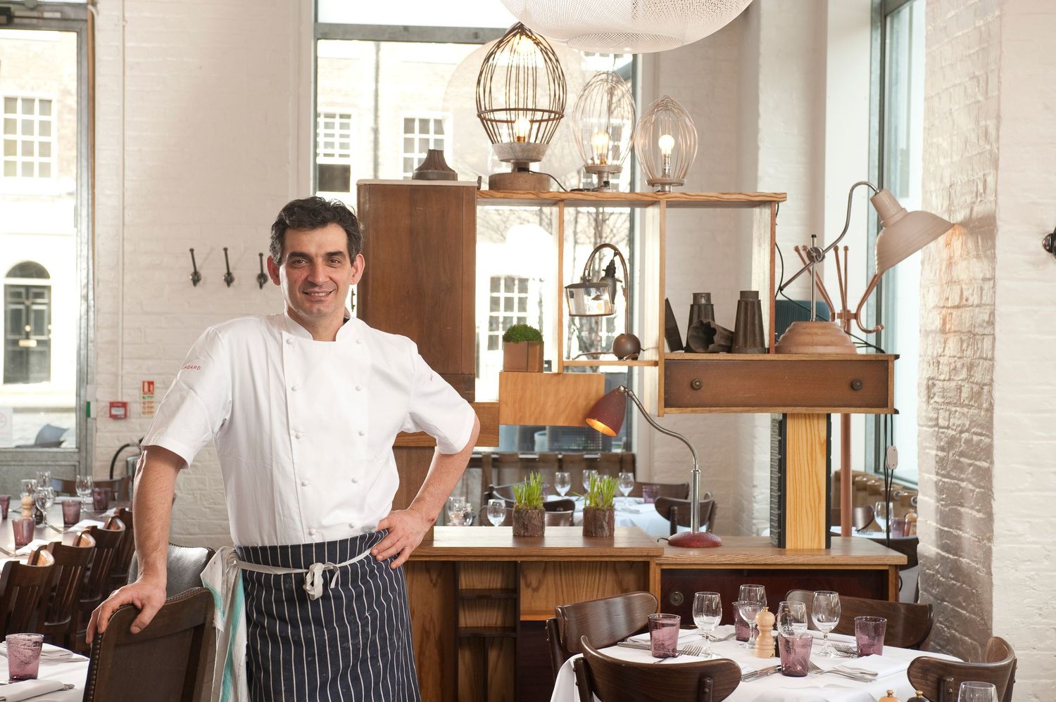 Chef Patron Bruno Loubet in his restaurant Bistrot Bruno Loubet, St John's Square, 86-88 Clerkenwell Road, London
Photograph by Danny Elwes
