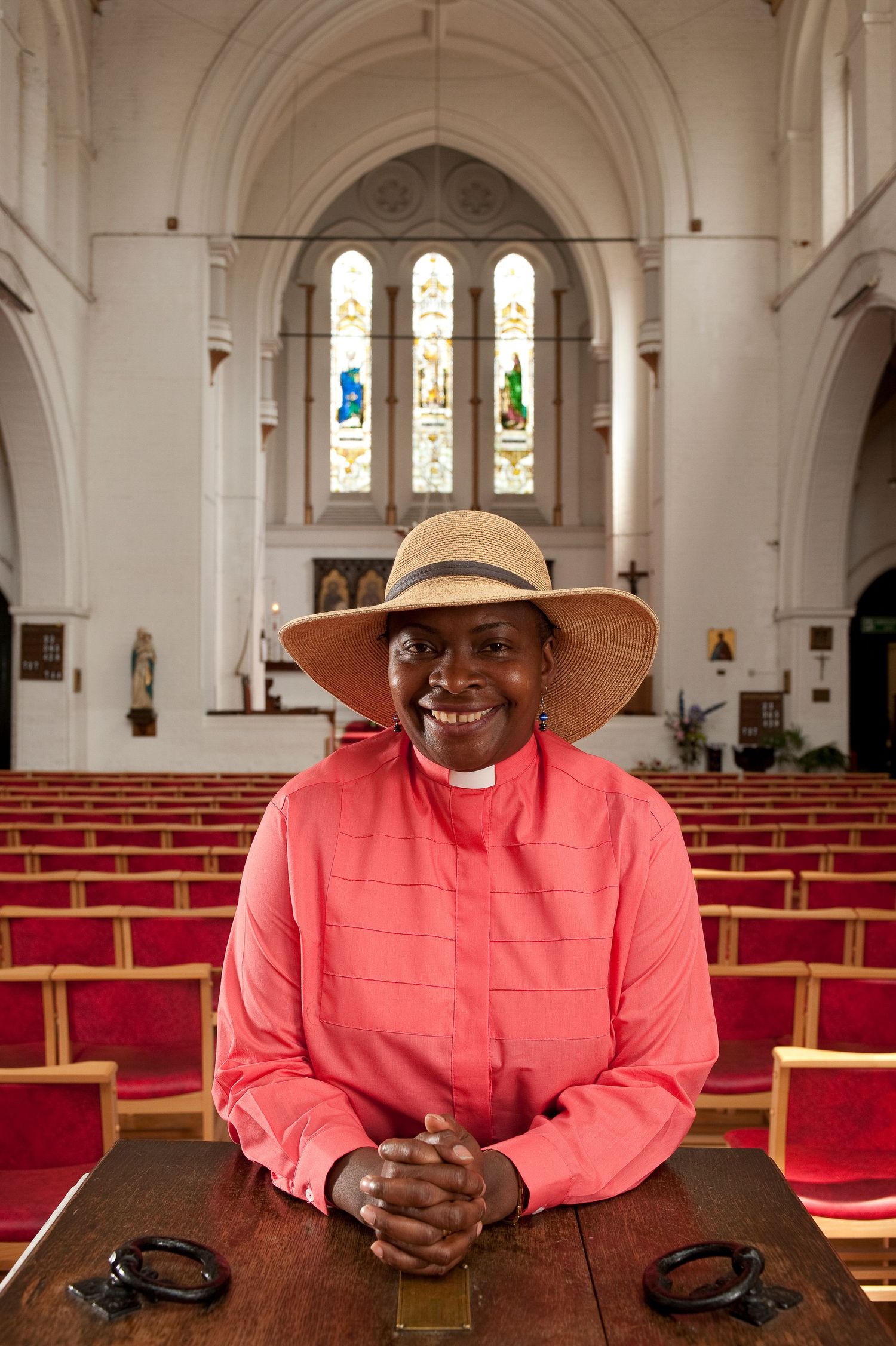 The Right Revd Rose Hudson-Wilkin in Holy Trinity Church in Dalston. Chaplain to Speaker of the House of Commons.
Photograph by Danny Elwes