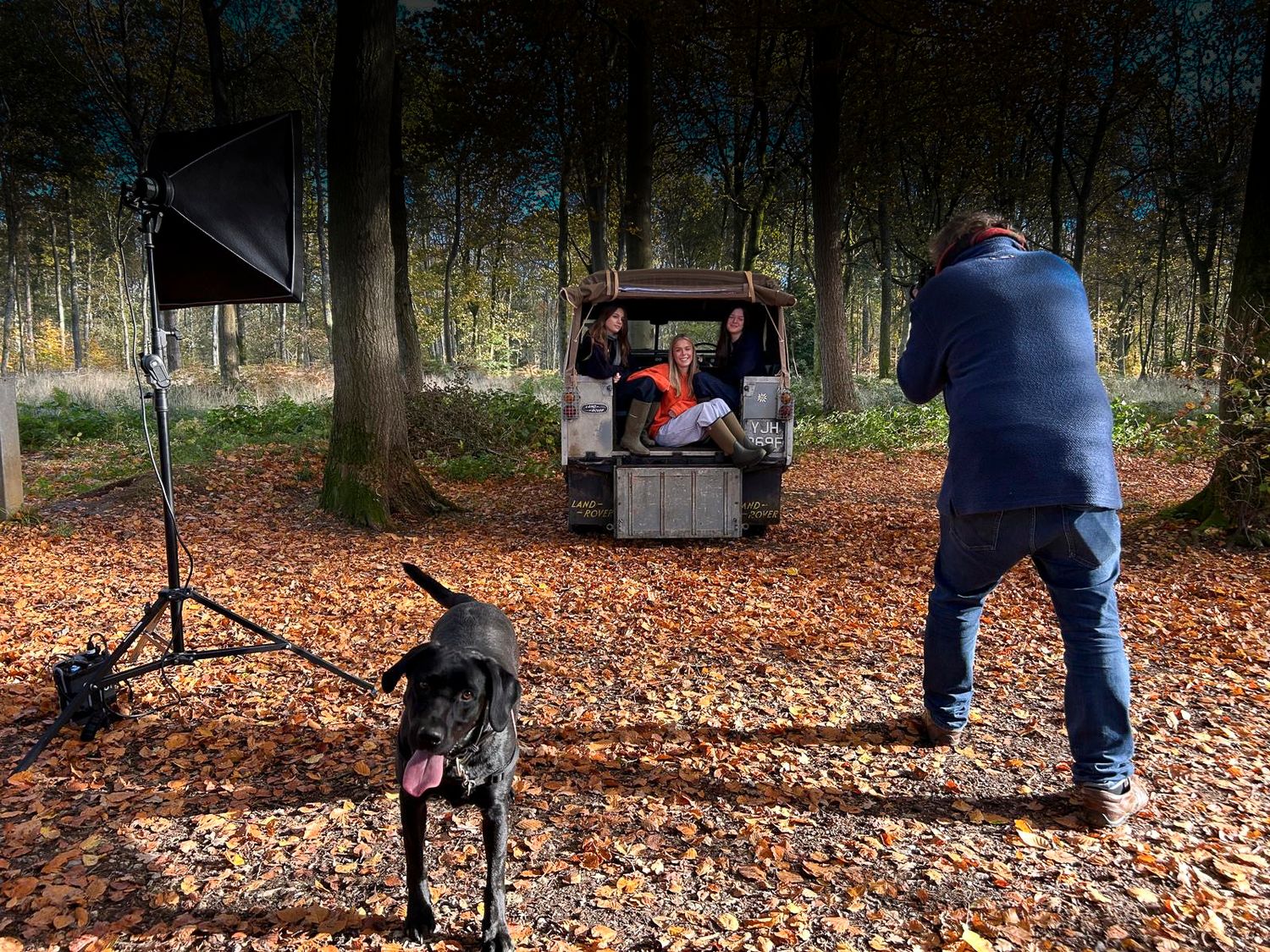 Danny Elwes at work photographing for Before They Fly The Nest. Picture by Ross Kirkman
