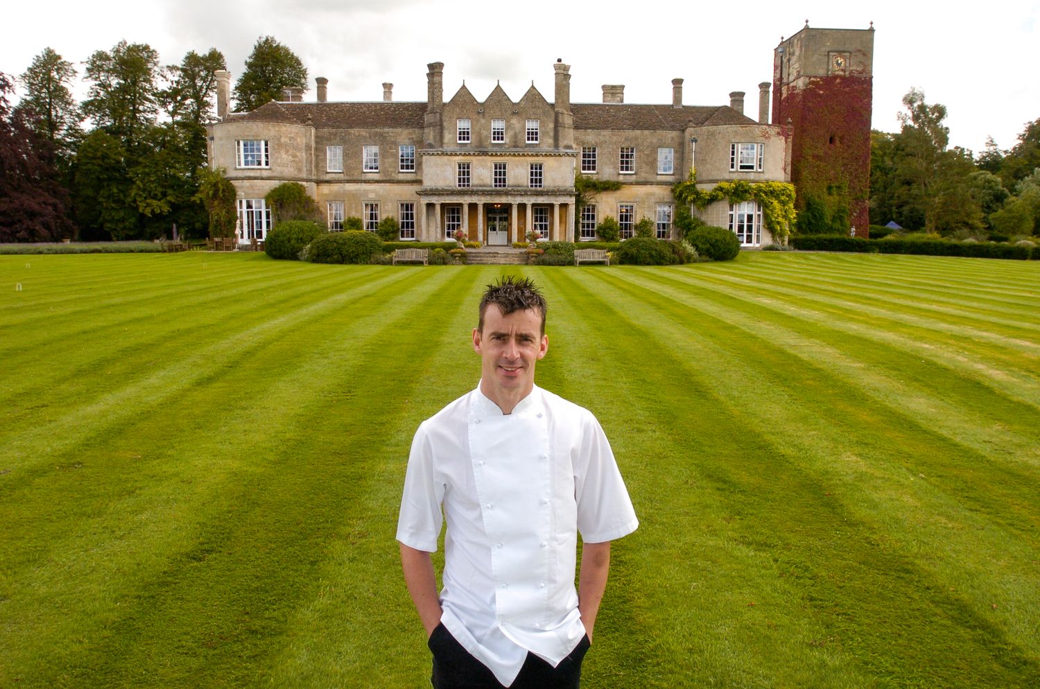 Lucknam Park, Colerne, Chippenham, Wiltshire, SN14 8AZ
Head Chef Hywel Jones in the grounds of the hotel
Photograph by Danny Elwes