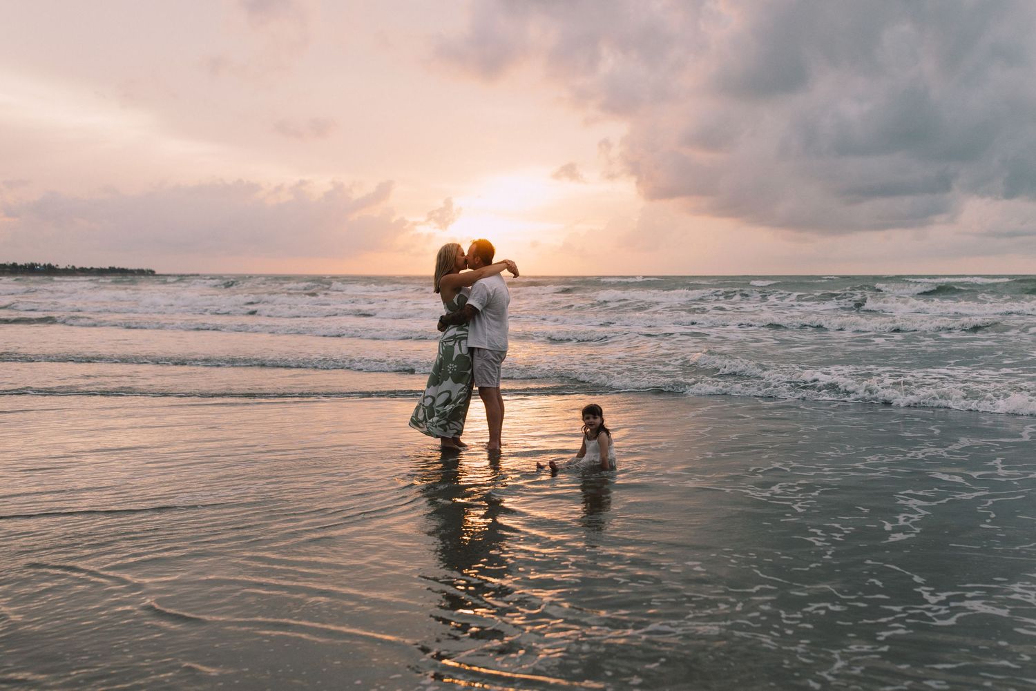 Darwin family beach sunset