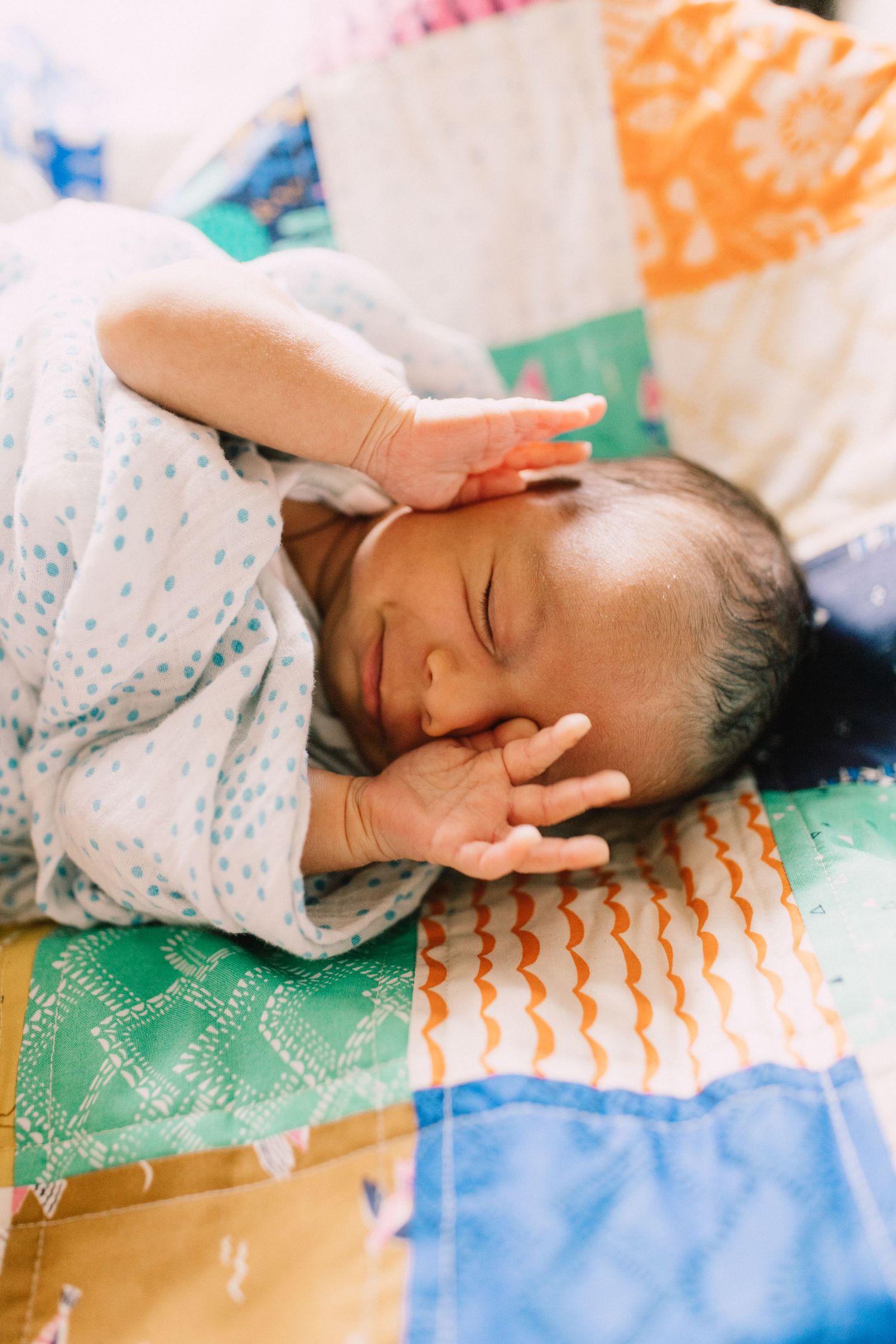 newborn swaddled