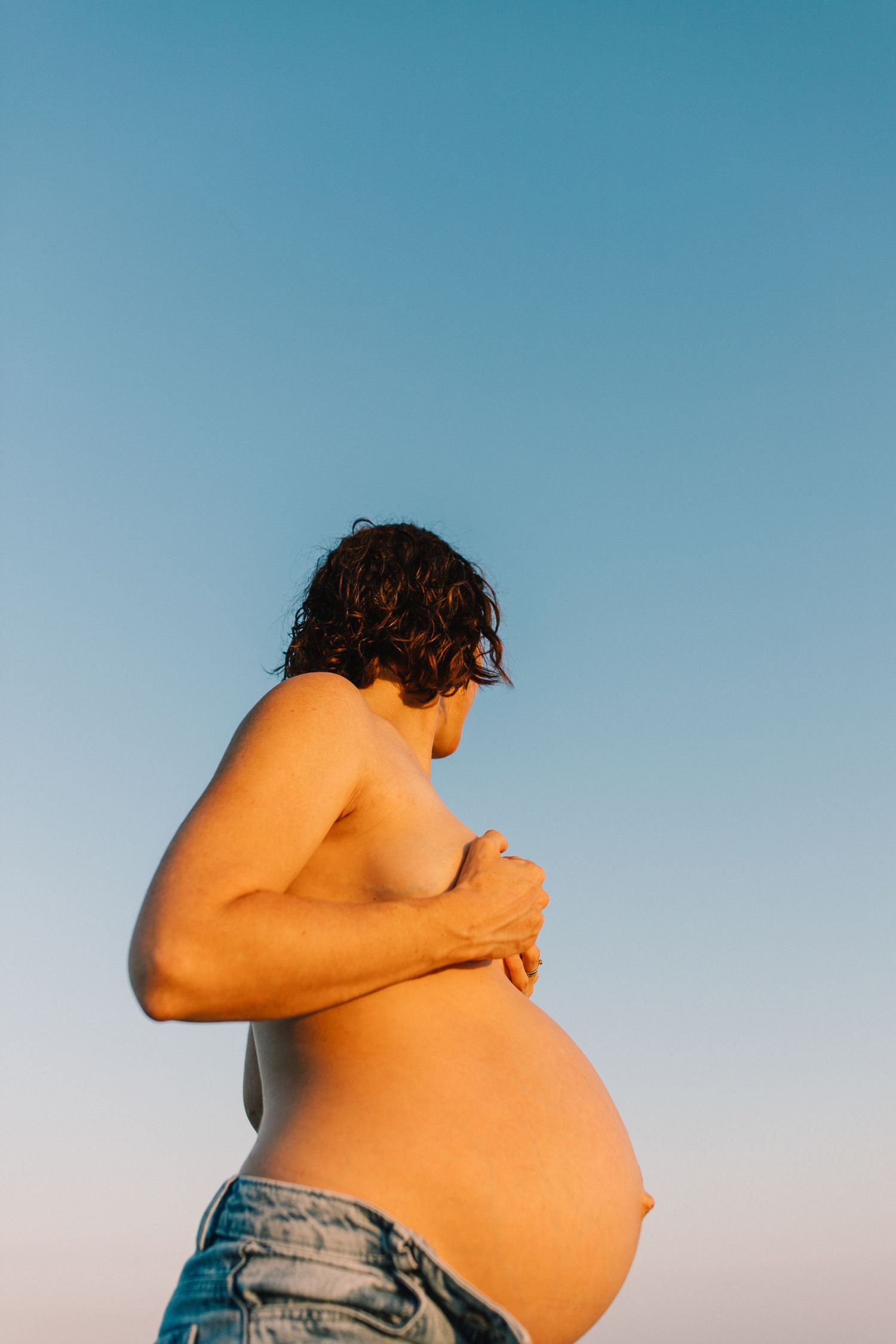 pregnant mother and sky