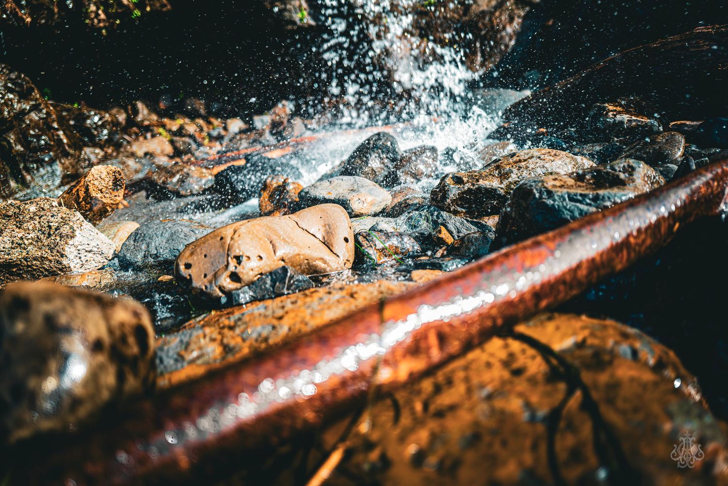 beach waterfall