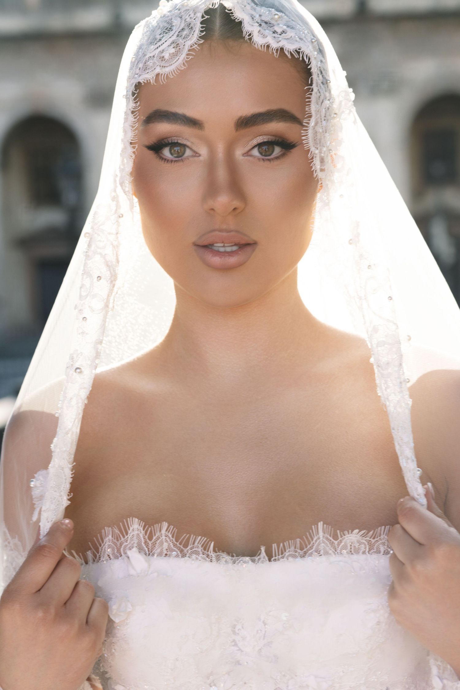 bride portrait natural light Portugal wedding photographer